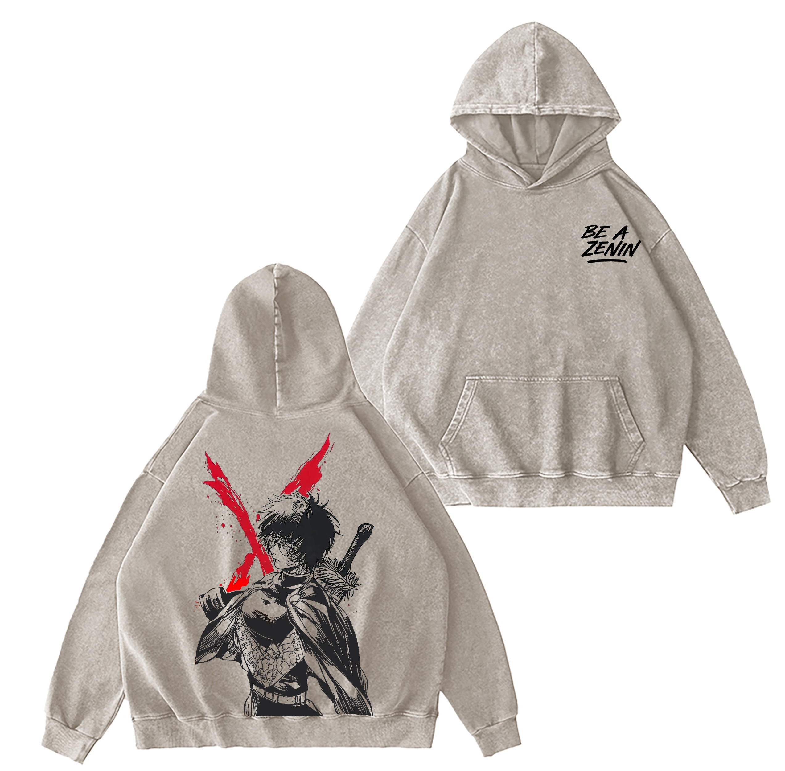 Vintage Maki Zenin Jujutsu Kaisen Anime  Washed T-shirt/Crewneck/Hoodie