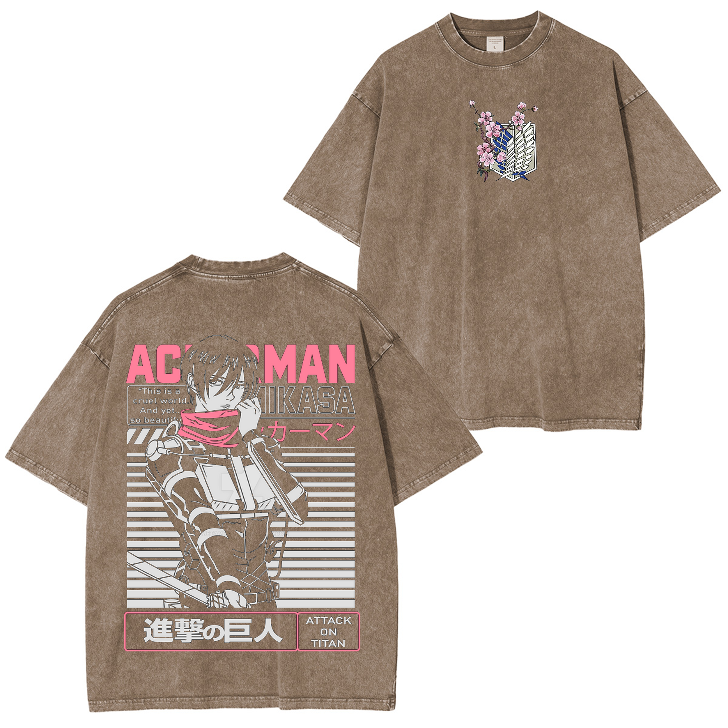 Attack on Titan Anime Washed T-shirt/Crewneck/Hoodie