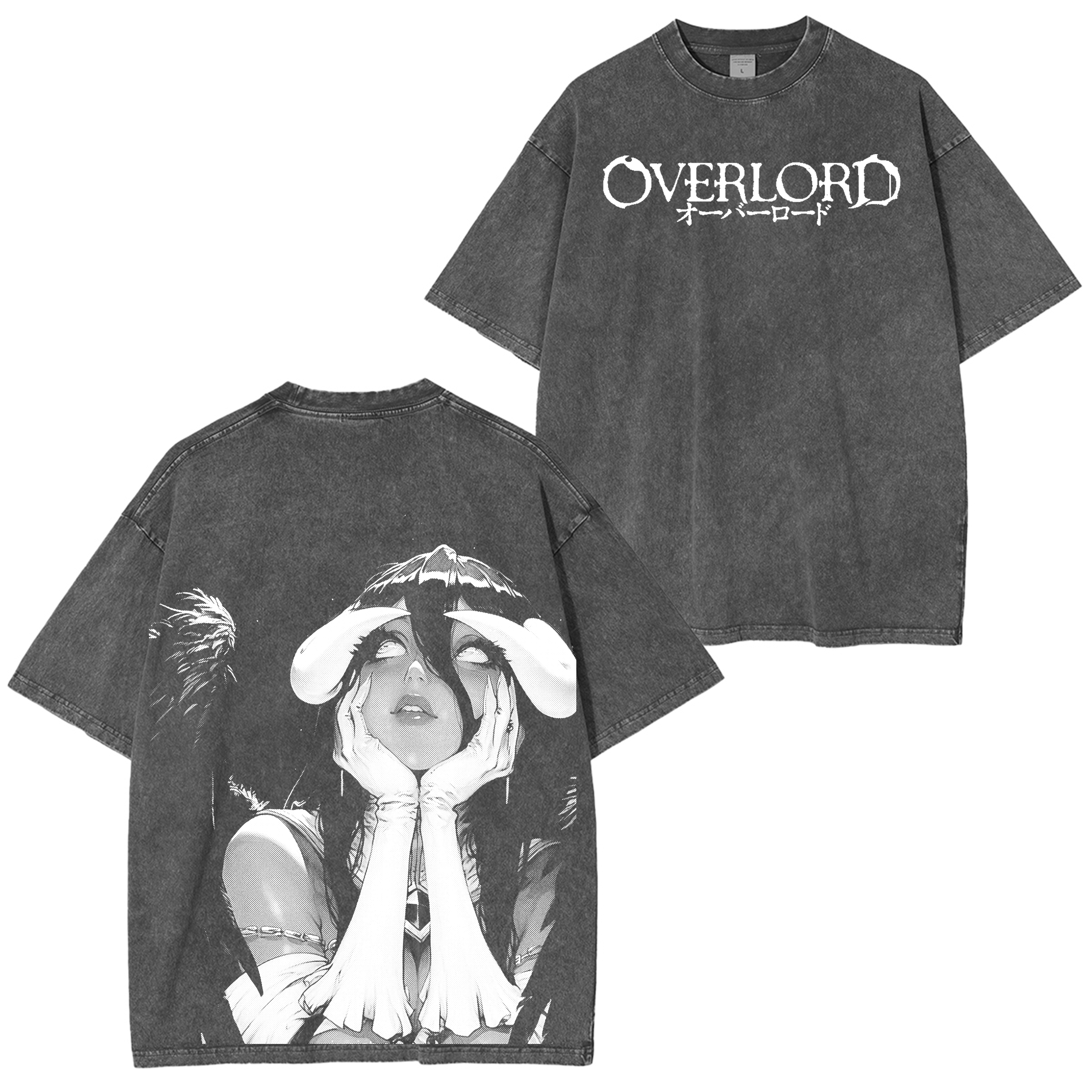 Albedo Overlord Anime Washed T-shirt/Crewneck/Hoodie