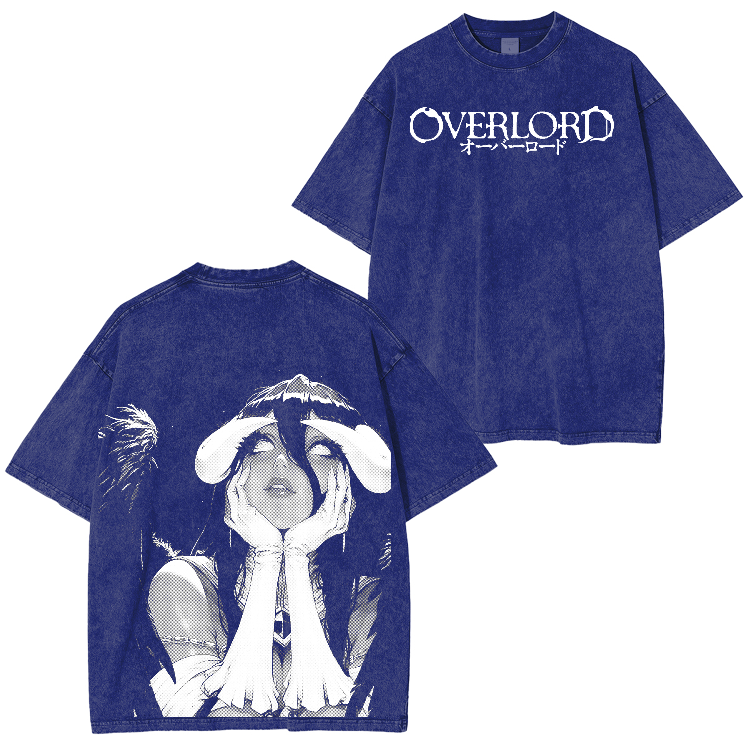 Albedo Overlord Anime Washed T-shirt/Crewneck/Hoodie