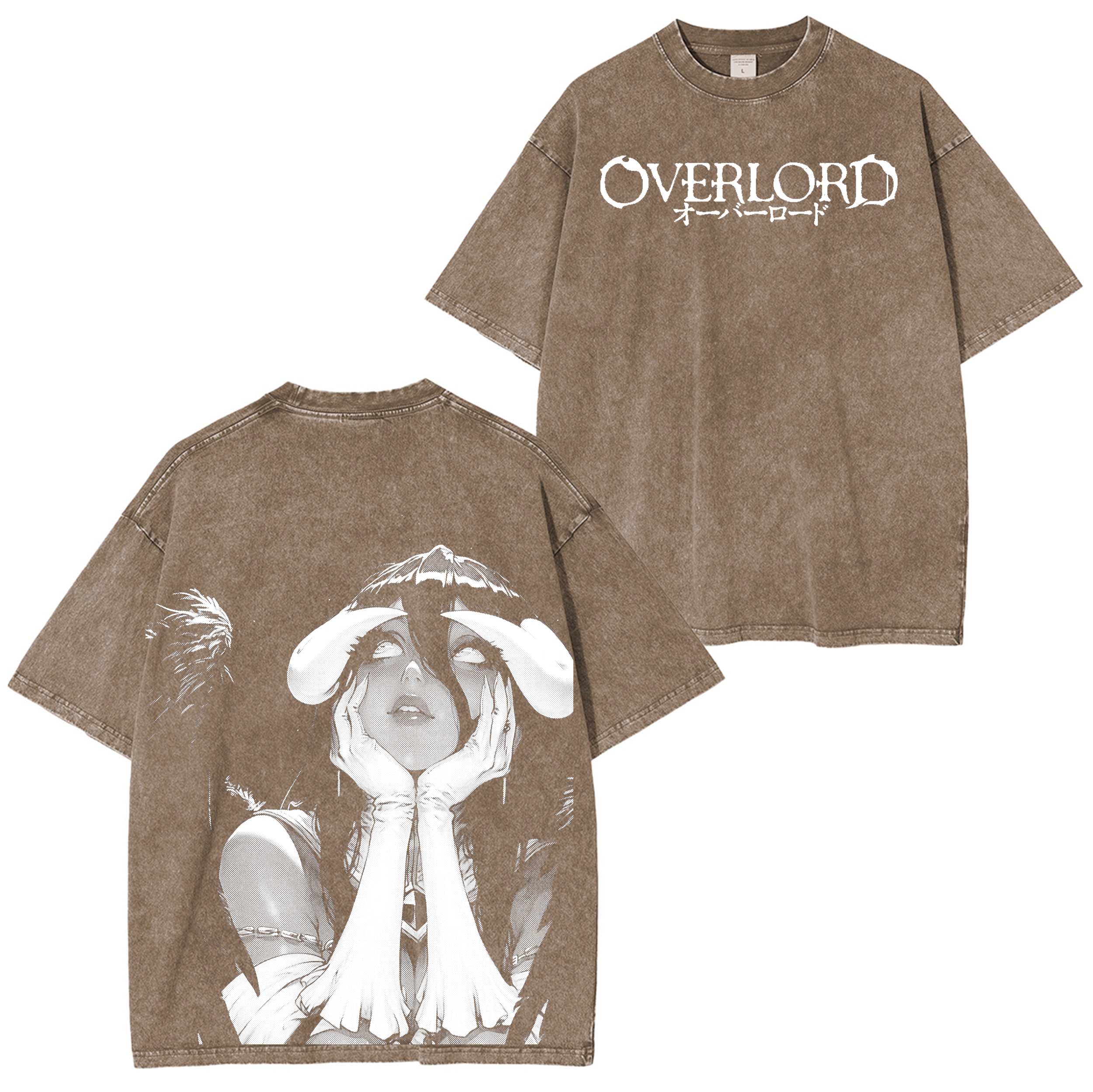 Albedo Overlord Anime Washed T-shirt/Crewneck/Hoodie
