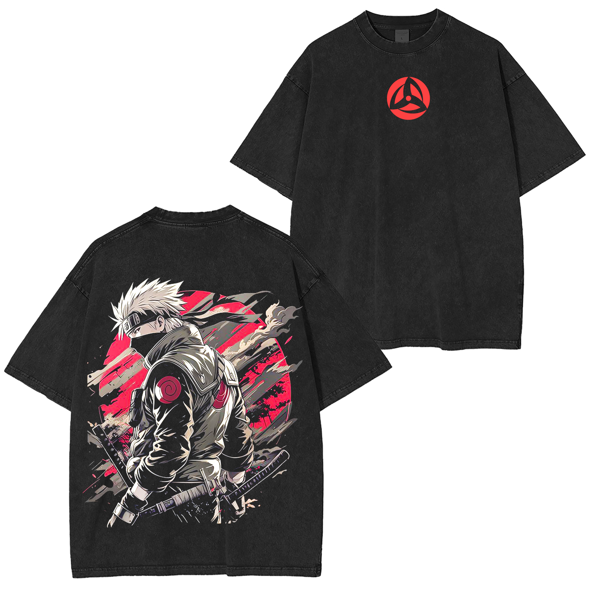 Kakashi ,Naruto Anime Washed T-shirt/Crewneck/Hoodie