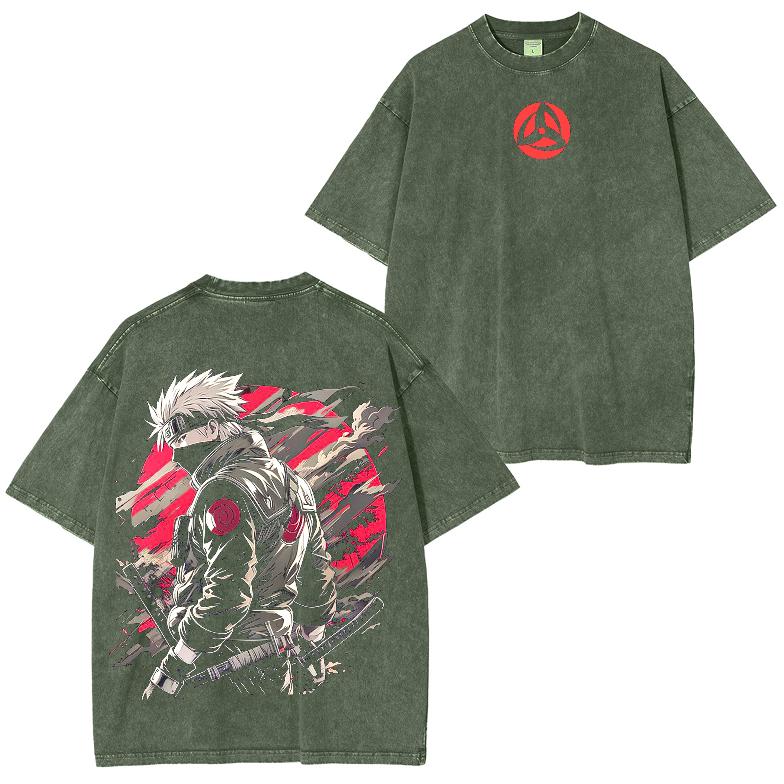Kakashi ,Naruto Anime Washed T-shirt/Crewneck/Hoodie