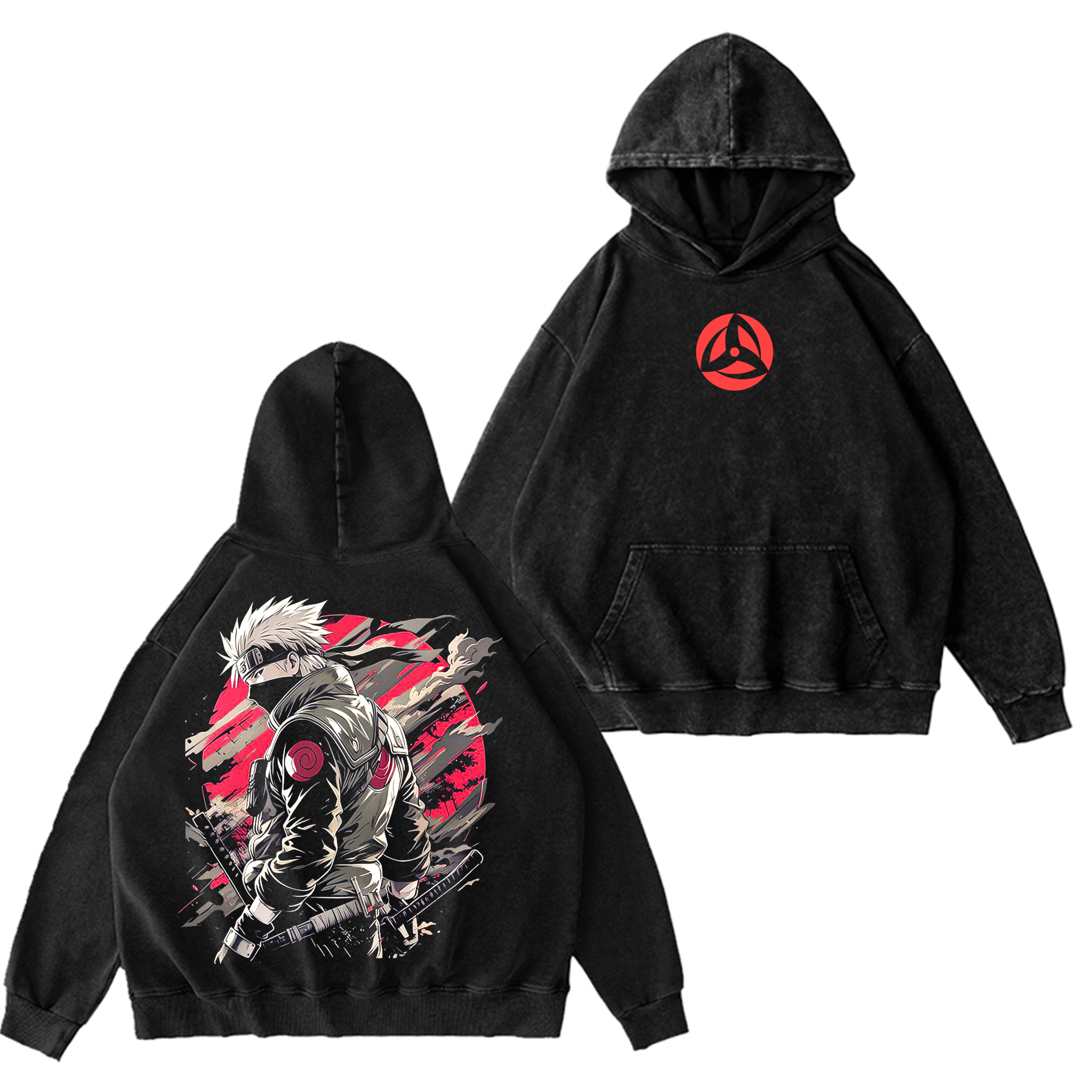 Kakashi ,Naruto Anime Washed T-shirt/Crewneck/Hoodie