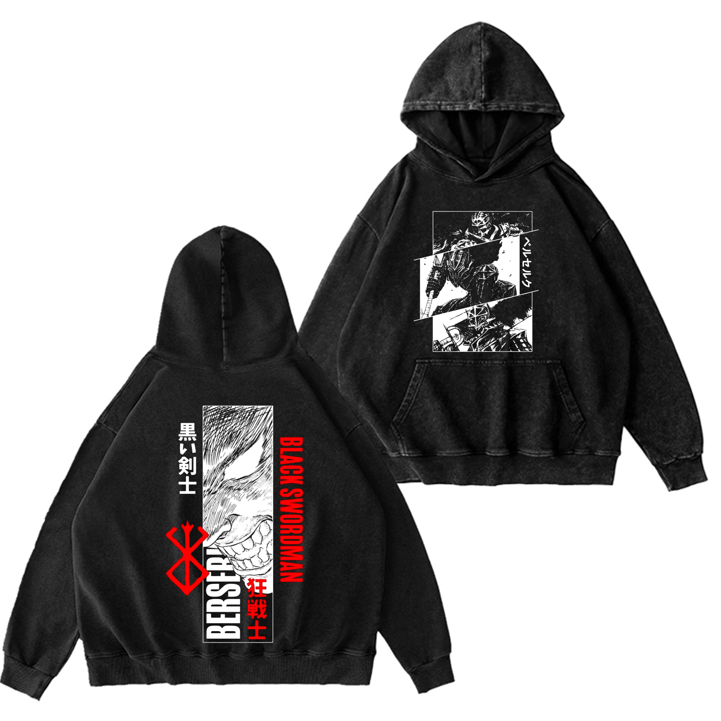 Berserk Anime Washed T-shirt/Crewneck/Hoodie