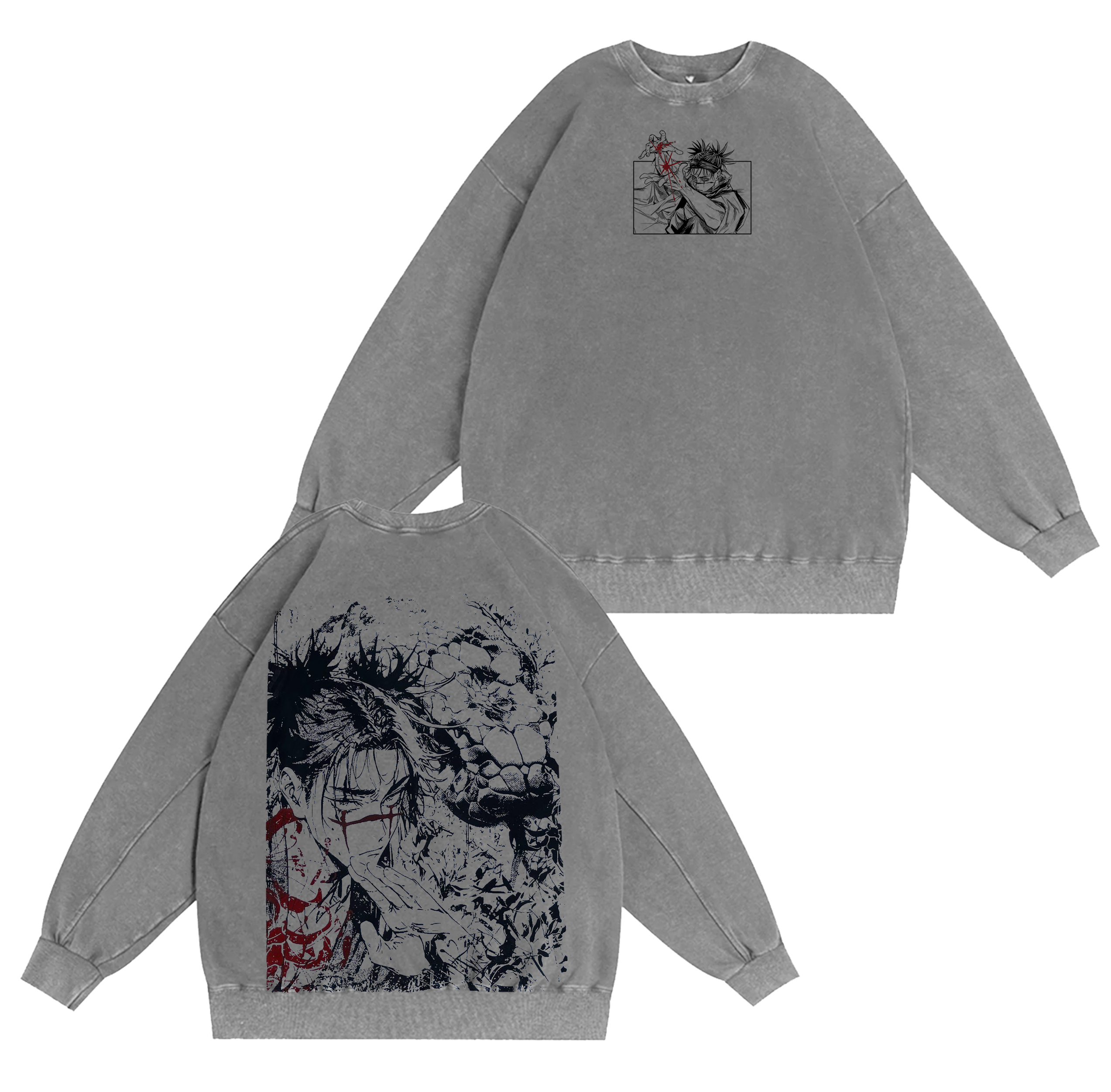 Choso Blood Manipulation ,Jujutsu Kaisen Anime Washed T-shirt/Crewneck/Hoodie