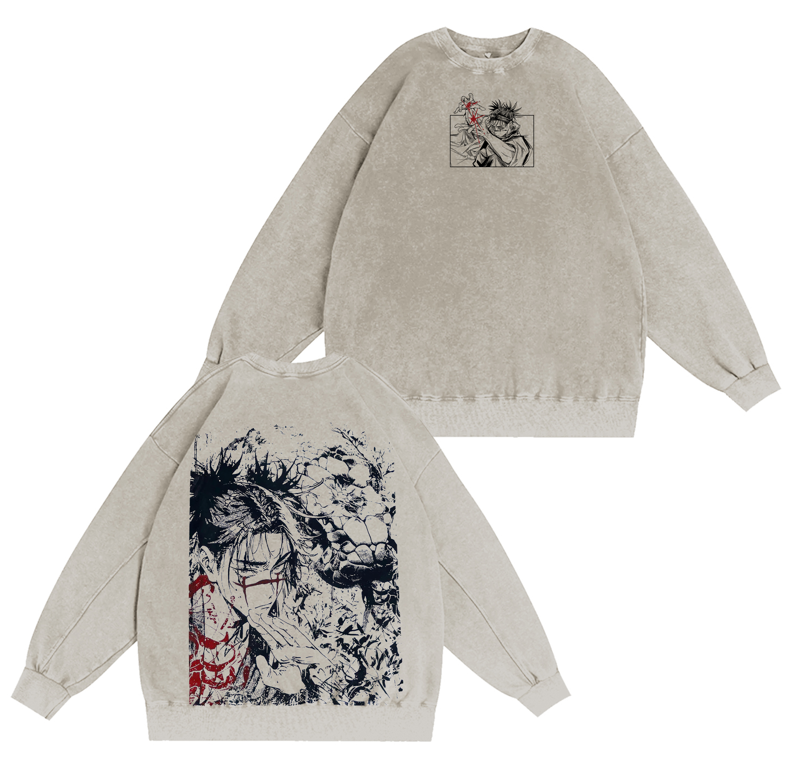 Choso Blood Manipulation ,Jujutsu Kaisen Anime Washed T-shirt/Crewneck/Hoodie