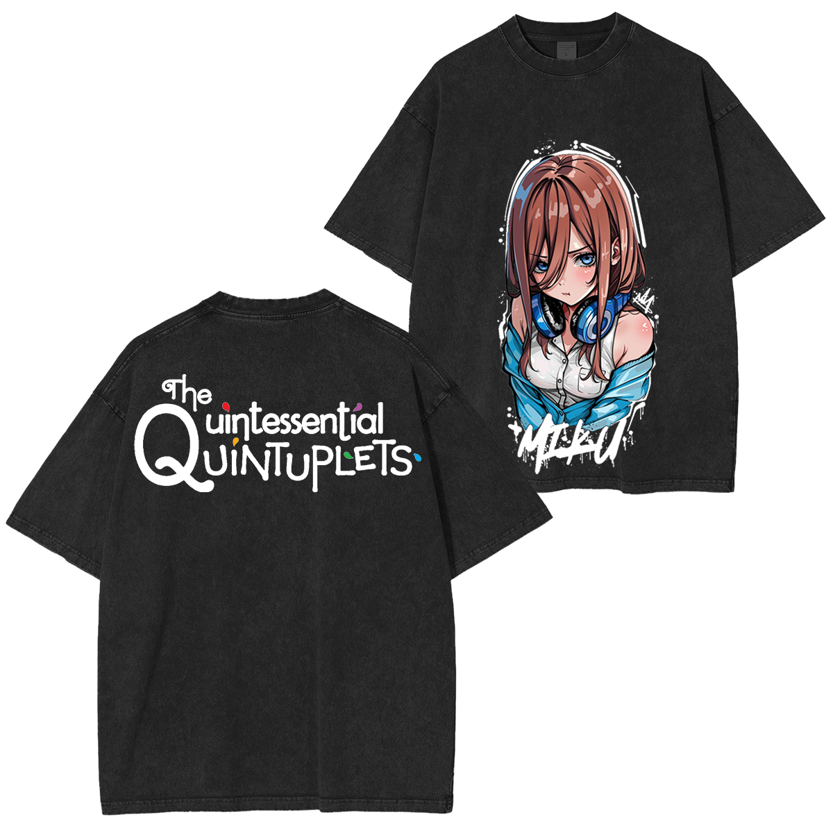 Nakano Miku Anime Washed T-shirt/Crewneck/Hoodie