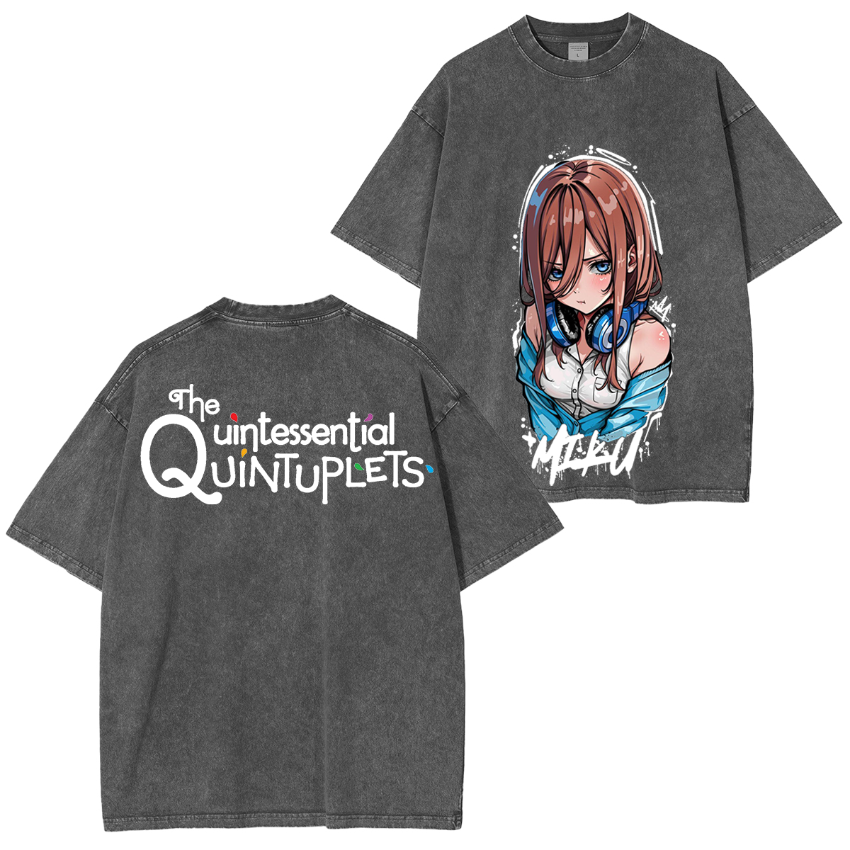 Nakano Miku Anime Washed T-shirt/Crewneck/Hoodie