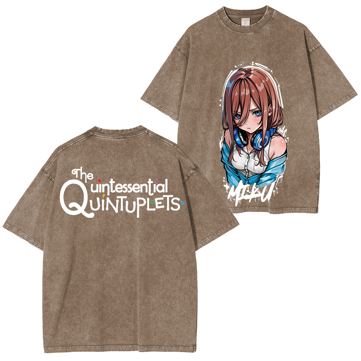 Nakano Miku Anime Washed T-shirt/Crewneck/Hoodie