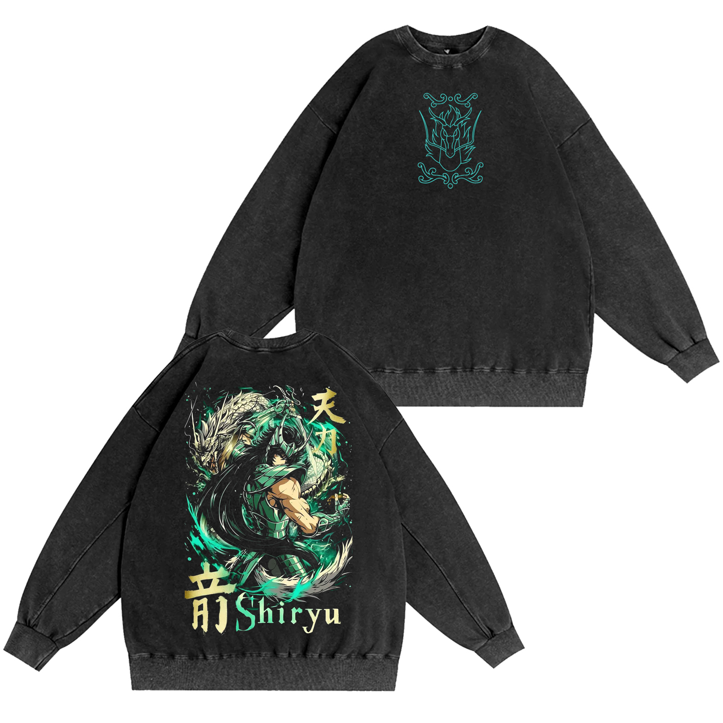 Dragon Shiry��,Saint Seiya Anime Washed T-shirt/Crewneck/Hoodie
