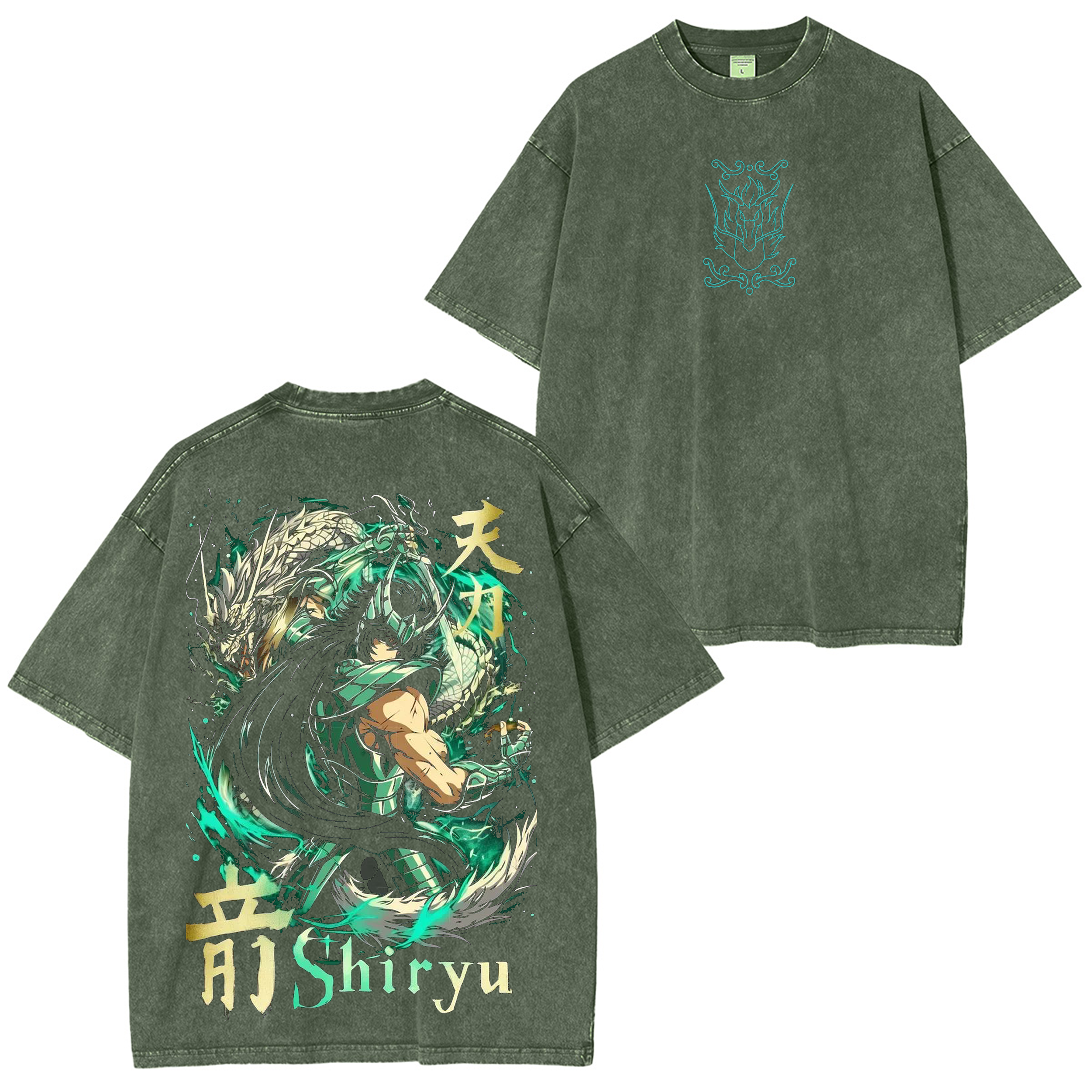 Dragon Shiry��,Saint Seiya Anime Washed T-shirt/Crewneck/Hoodie