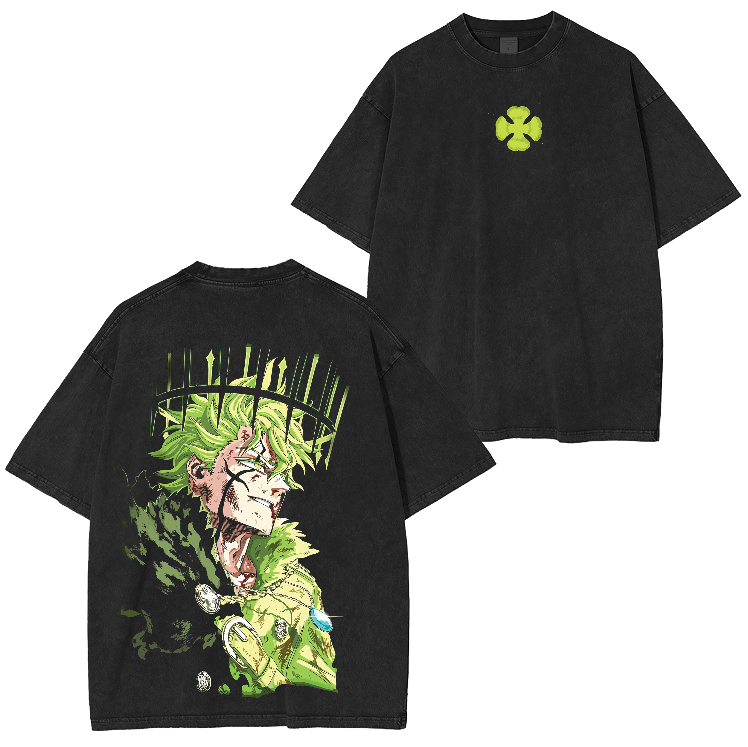 Yuno: Spirit of the Wind,Black Clover Washed T-shirt/Crewneck/Hoodie