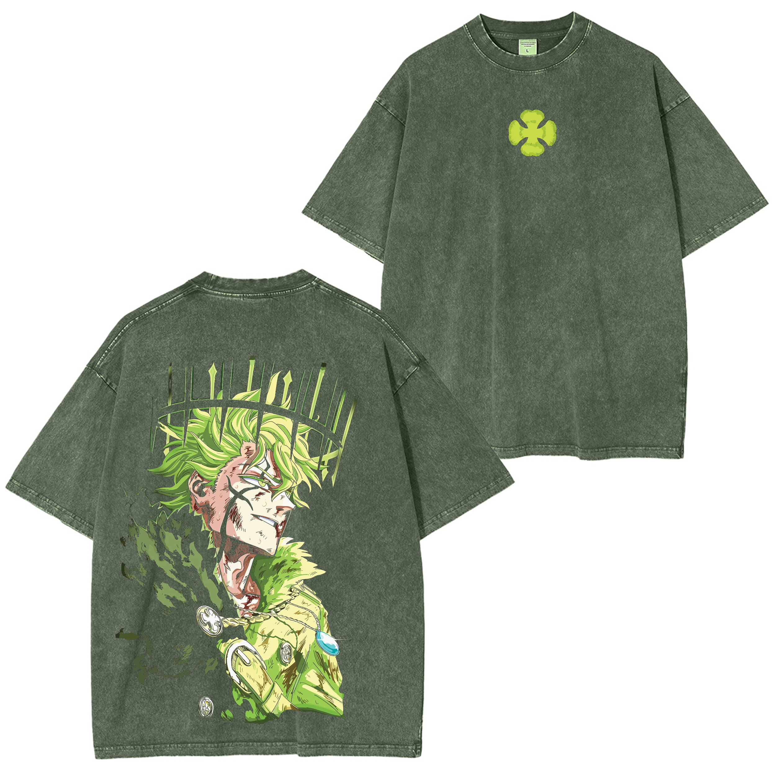 Yuno: Spirit of the Wind,Black Clover Washed T-shirt/Crewneck/Hoodie