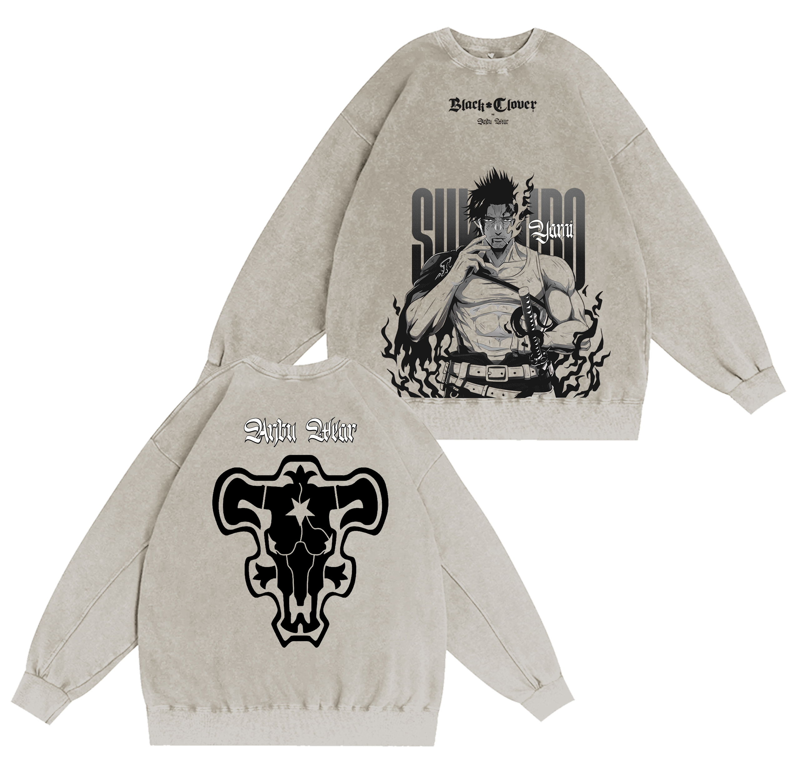 Yami Sukehiro,Black Clover Anime Washed T-shirt/Crewneck/Hoodie