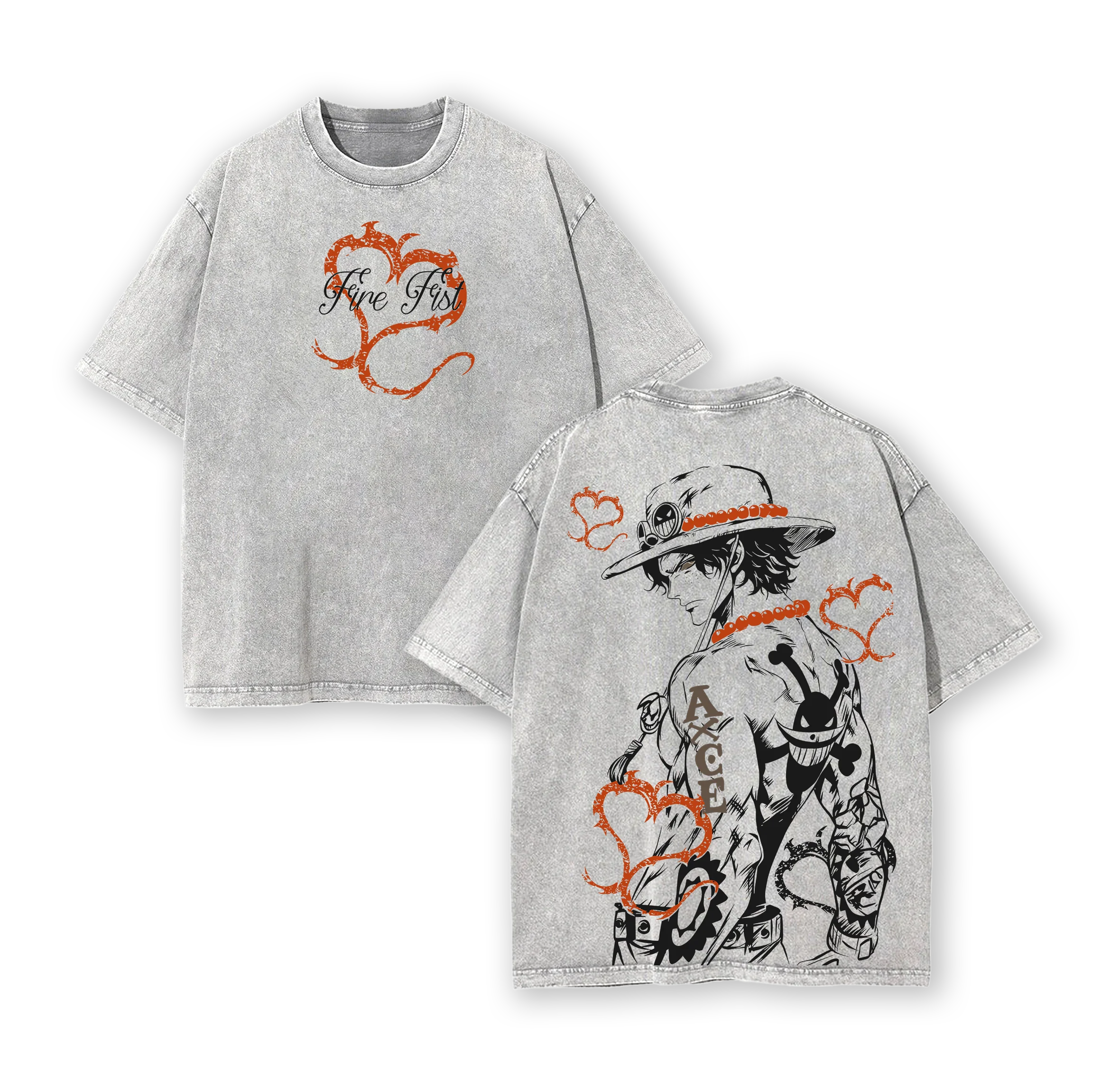 D. Ace Shirts -One Piece AnimeWashed T-shirt/Crewneck/Hoodie