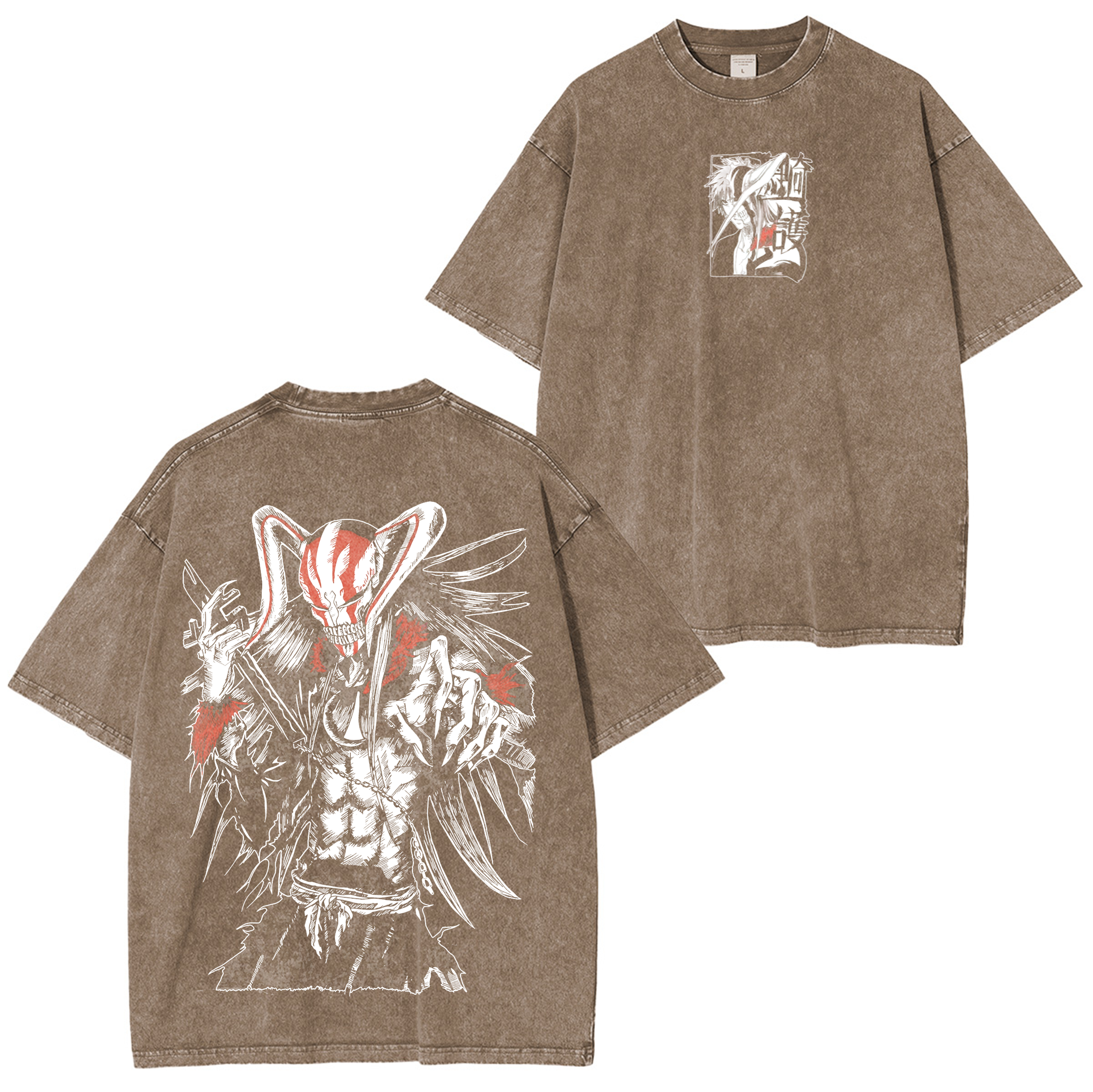 Ichigo Hollow Form Bleach Anime Washed T-shirt/Crewneck/Hoodie