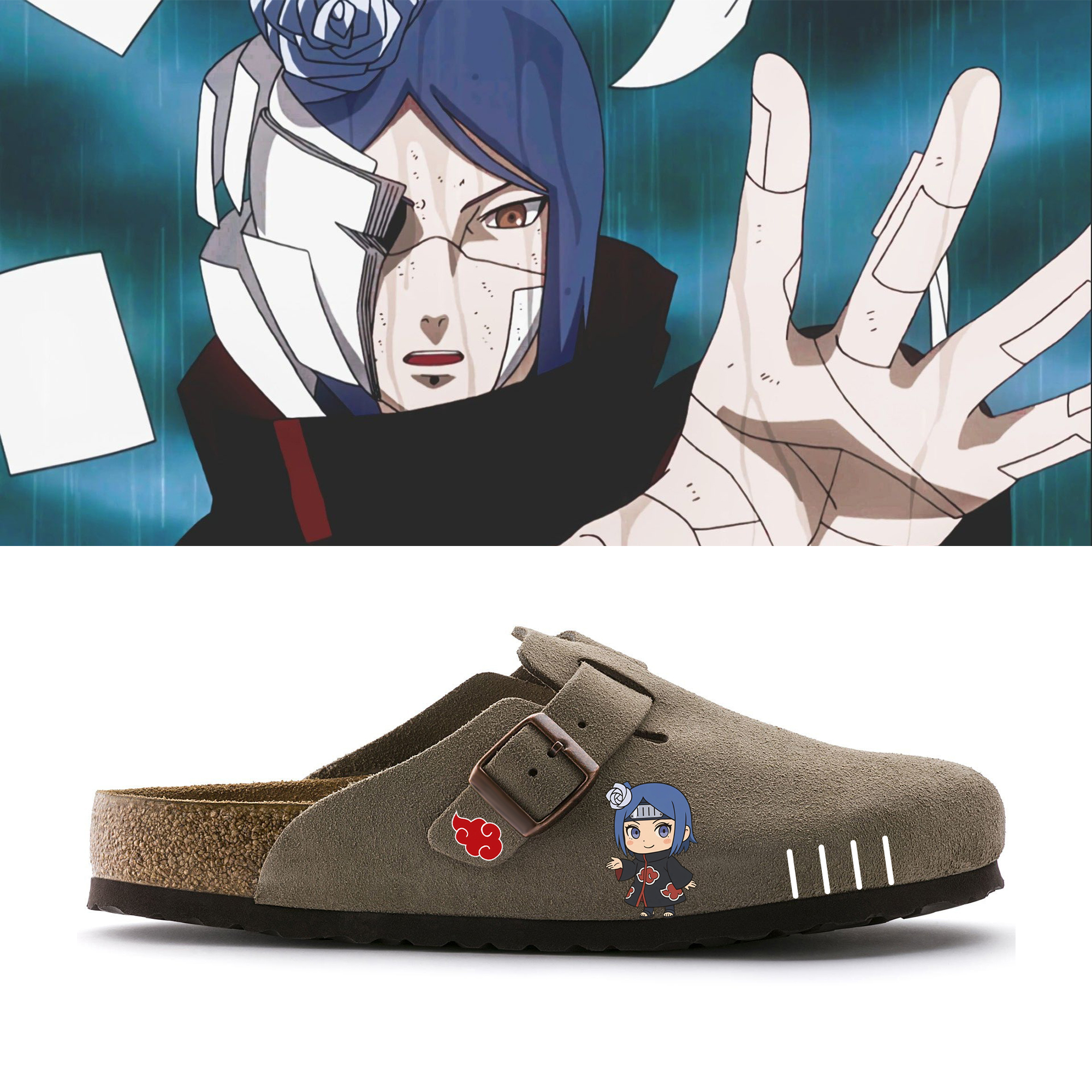 Naruto Anime Unisex Boston Soft Footbed Suede Leather