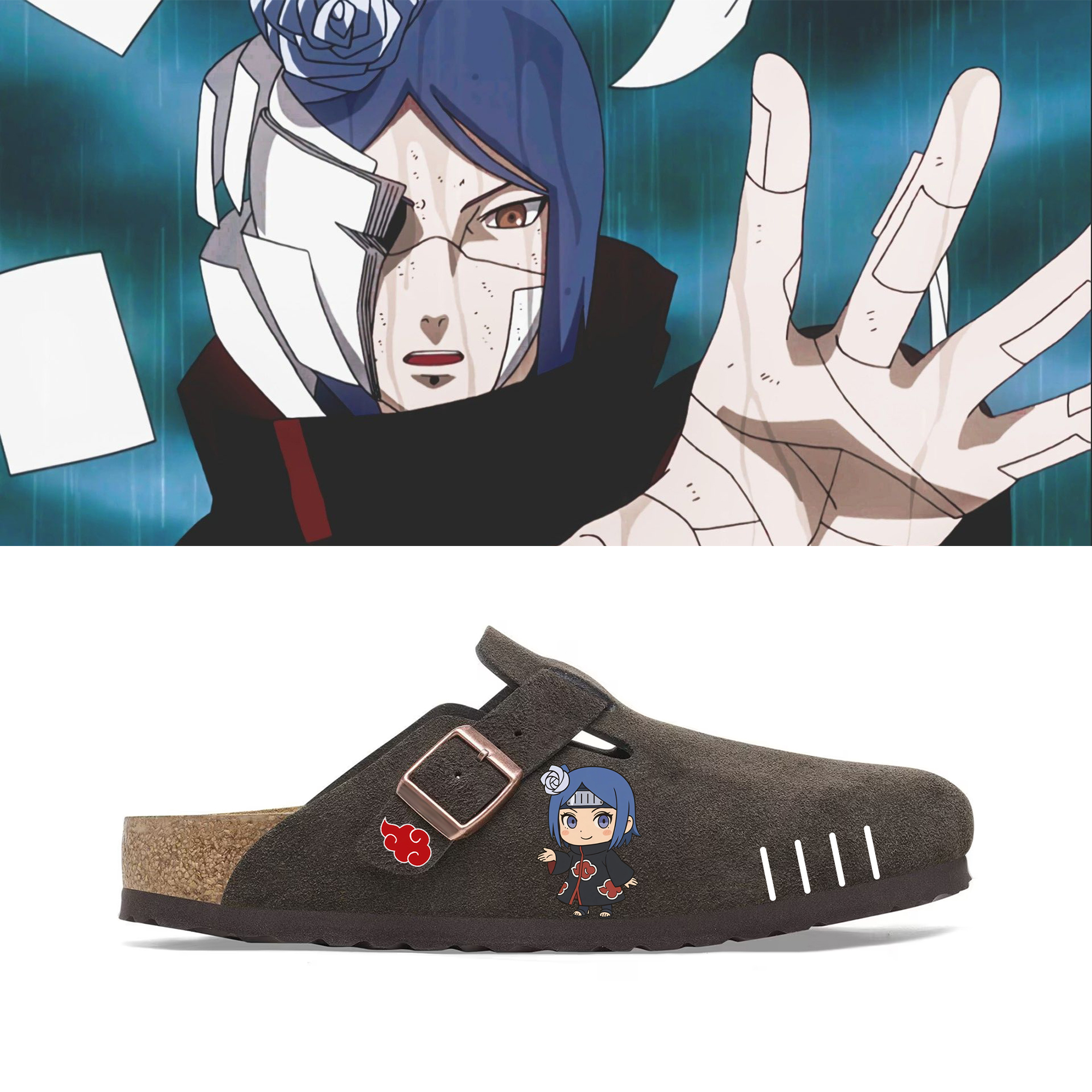 Naruto Anime Unisex Boston Soft Footbed Suede Leather