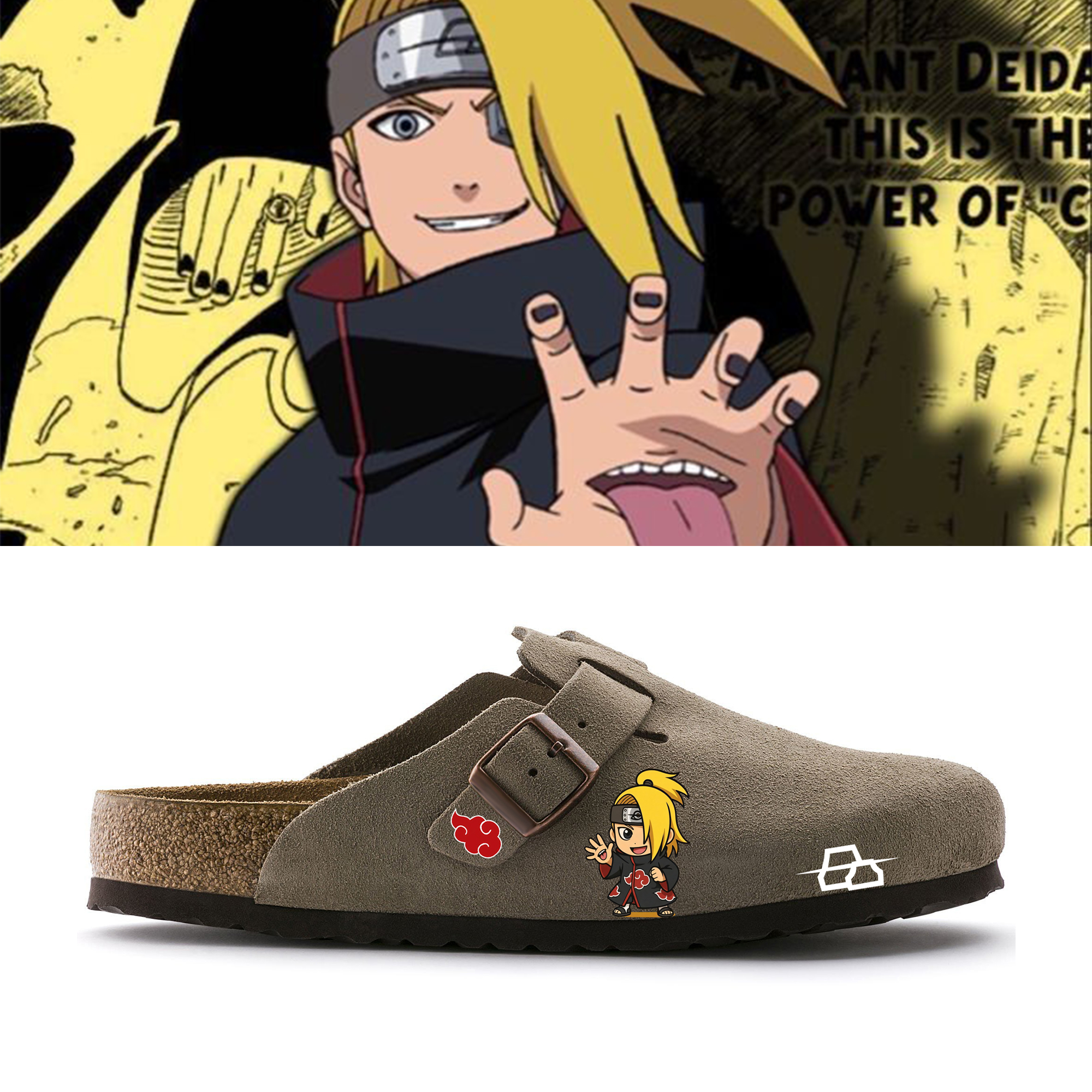 Naruto Anime Unisex Boston Soft Footbed Suede Leather