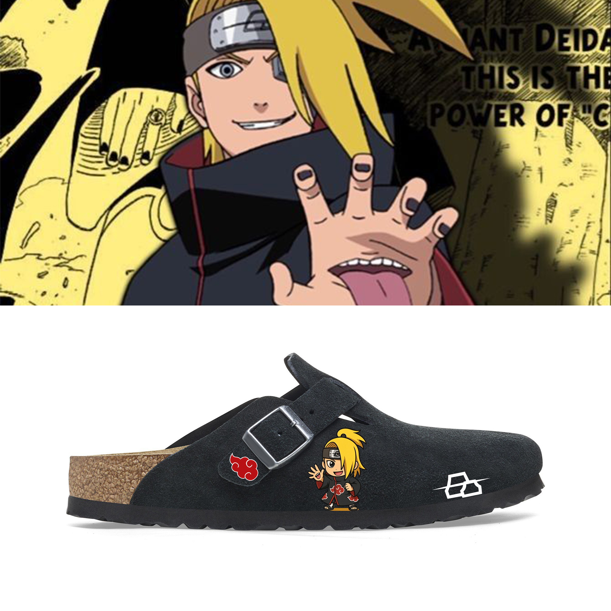 Naruto Anime Unisex Boston Soft Footbed Suede Leather