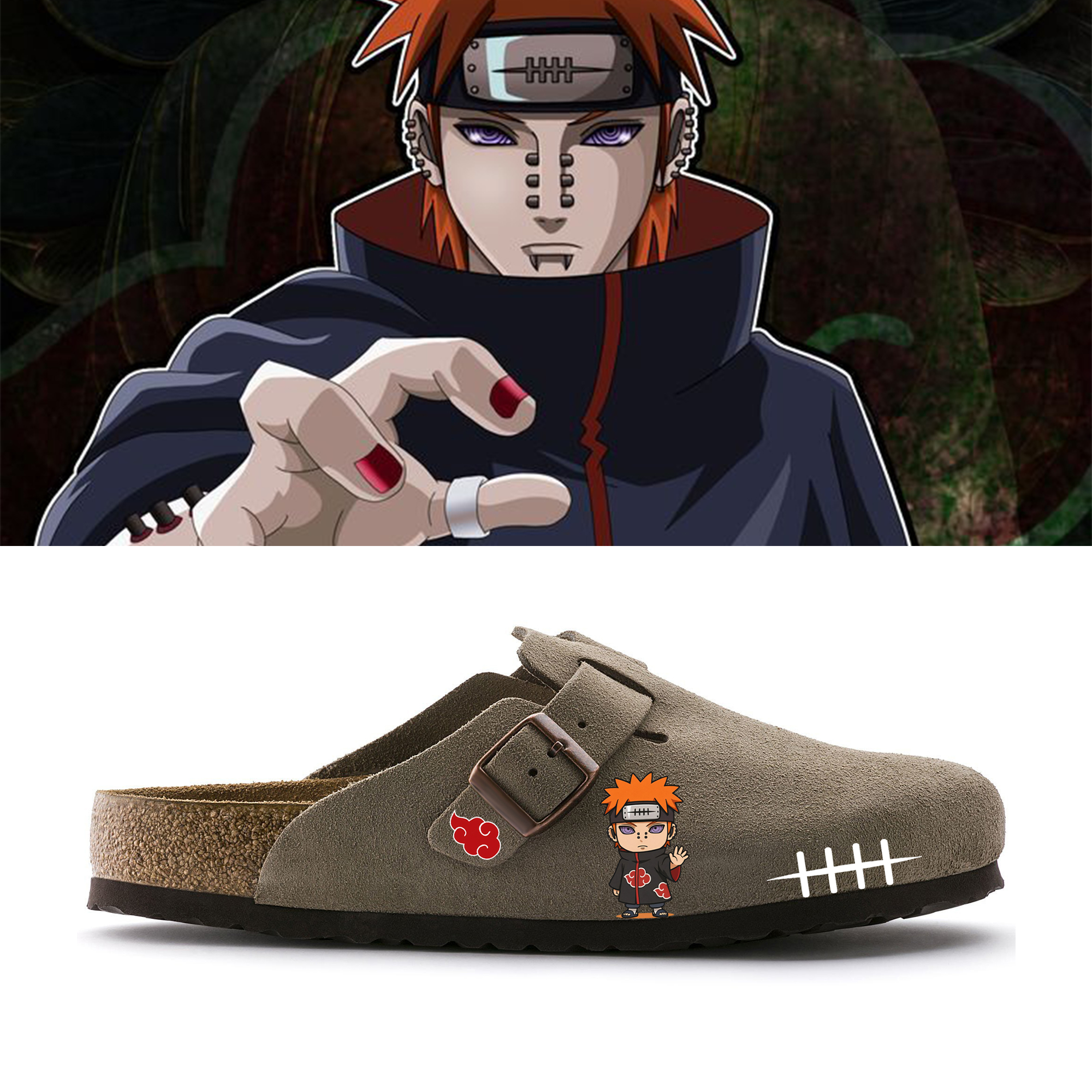Naruto Anime Unisex Boston Soft Footbed Suede Leather