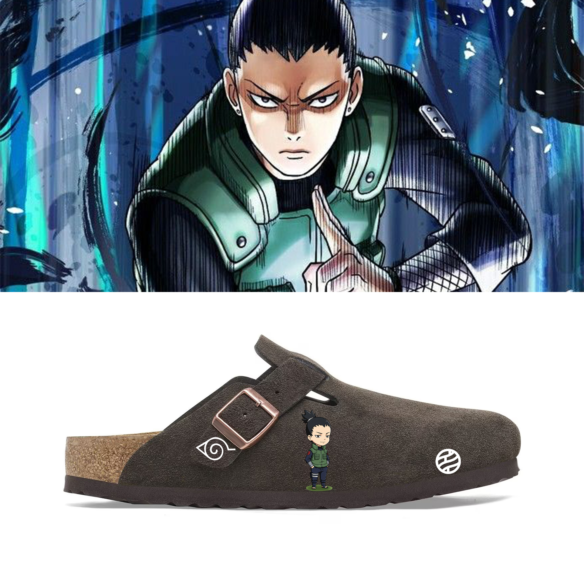 Naruto Anime Unisex Boston Soft Footbed Suede Leather