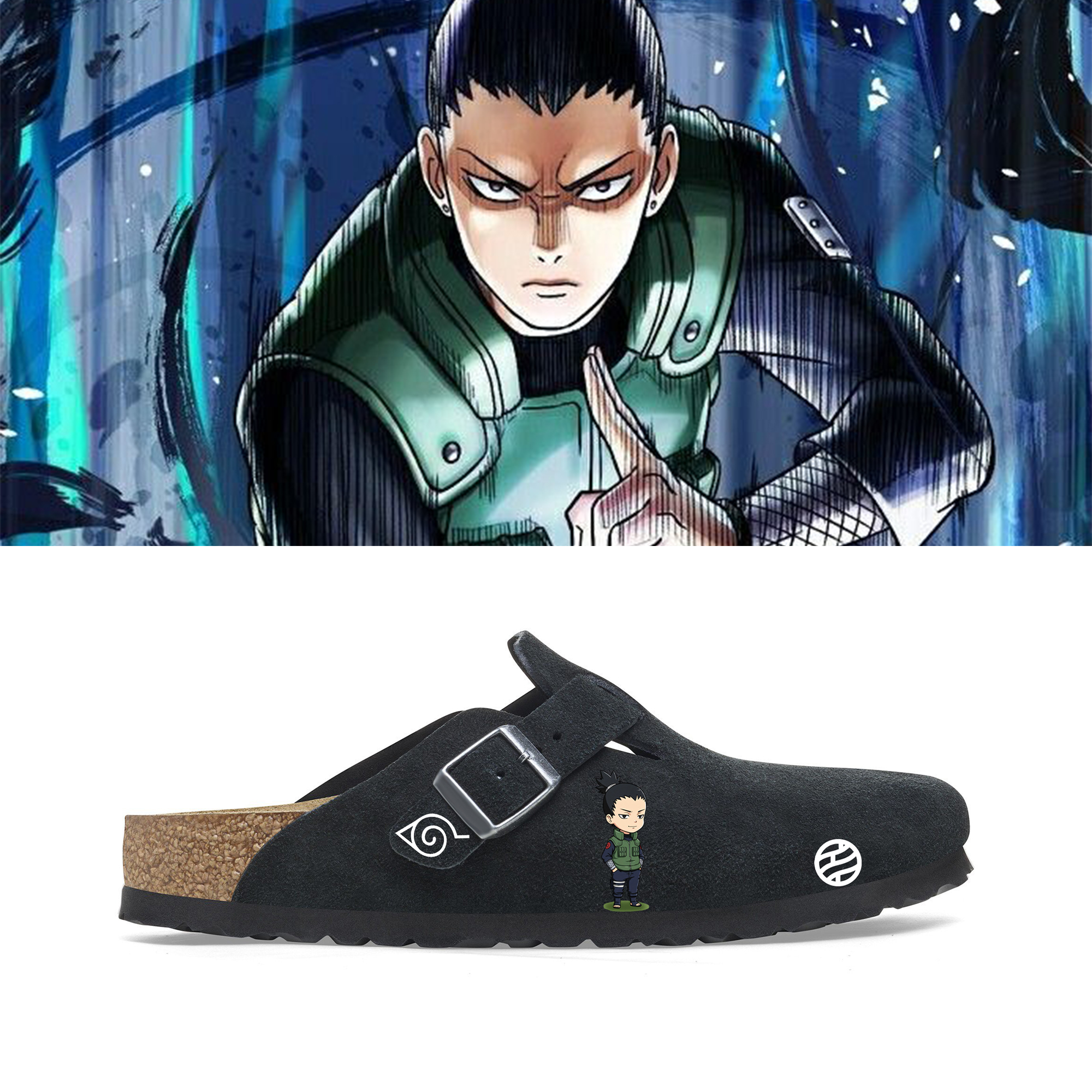 Naruto Anime Unisex Boston Soft Footbed Suede Leather