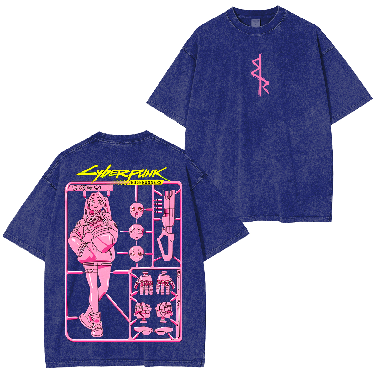 Cyberpunk Edgerunners Anime Unisex Washed T-Shirt