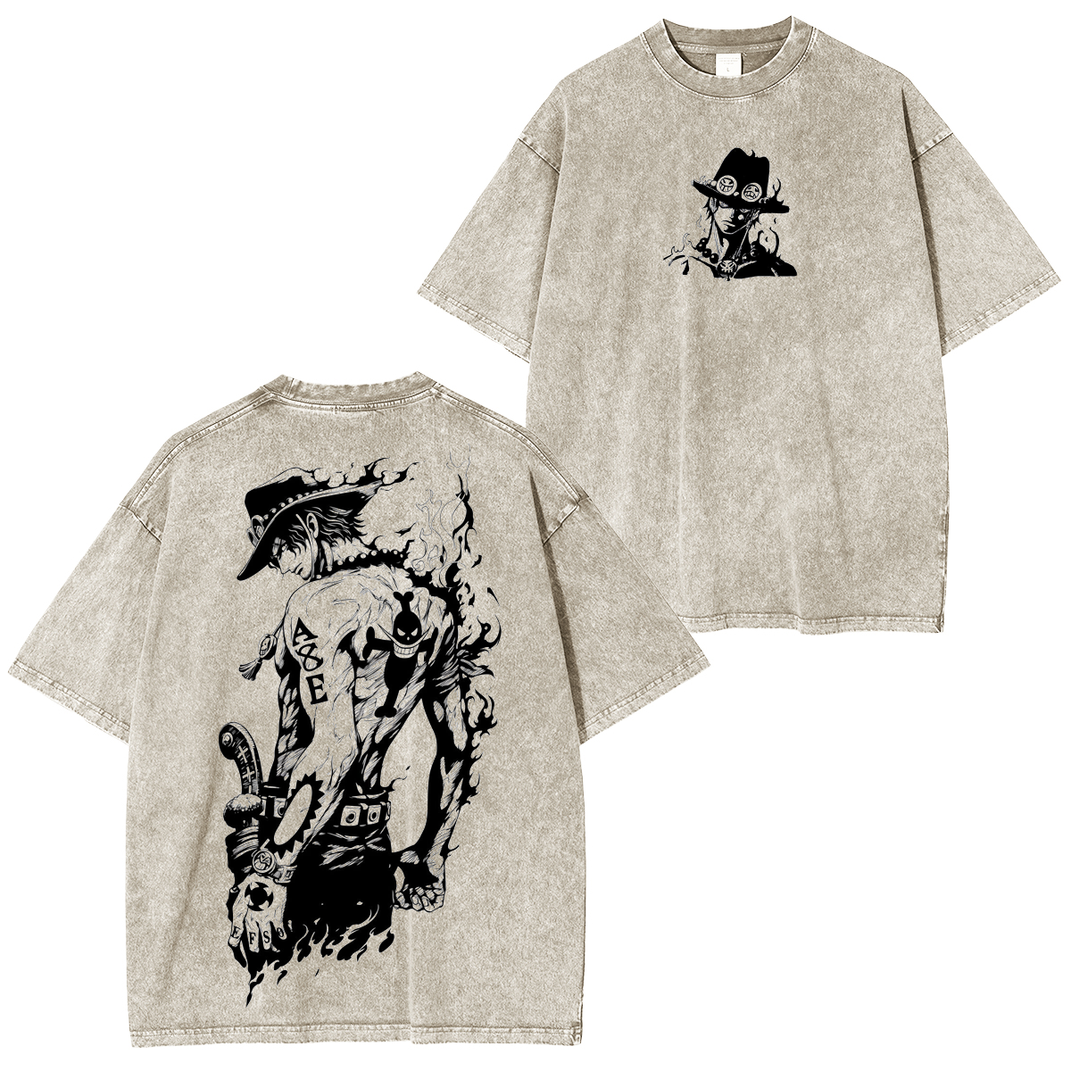 One Piece Anime Washed Unisex T-Shirt