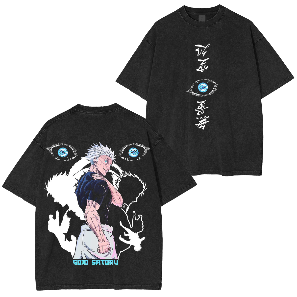 Gojo Six Eyes Limitless Vintage ,Jujutsu Kaisen Anime Unisex Washed T-Shirt