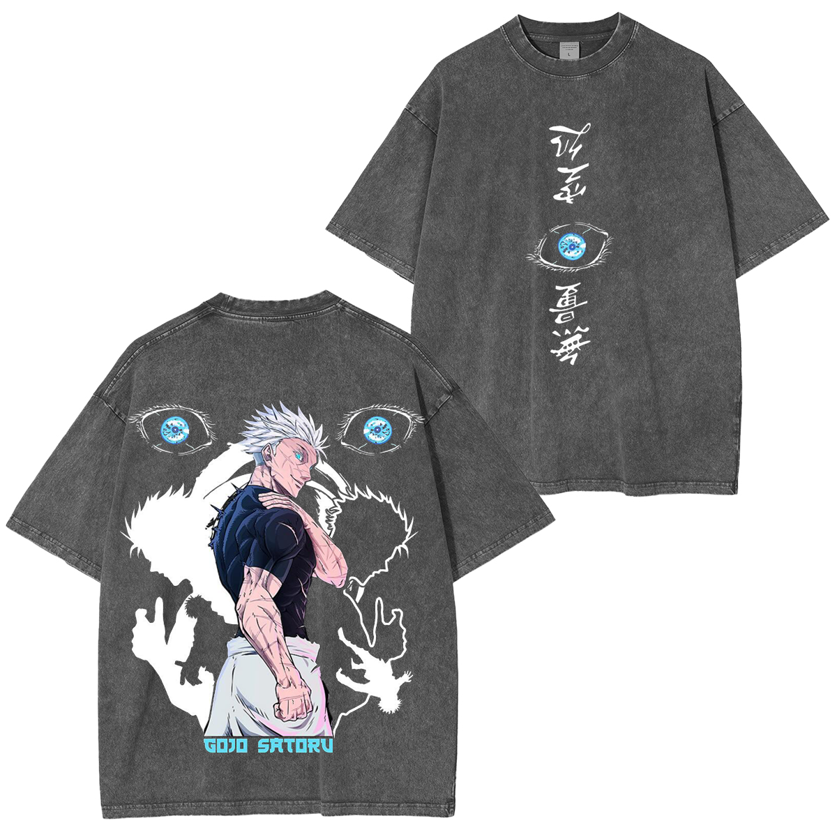 Gojo Six Eyes Limitless Vintage ,Jujutsu Kaisen Anime Unisex Washed T-Shirt