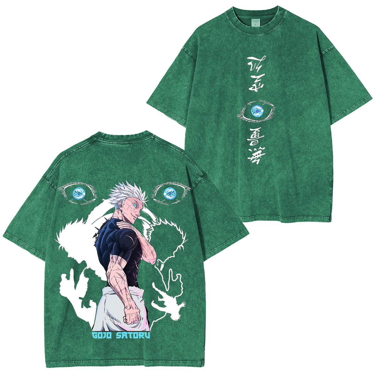 Gojo Six Eyes Limitless Vintage ,Jujutsu Kaisen Anime Unisex Washed T-Shirt