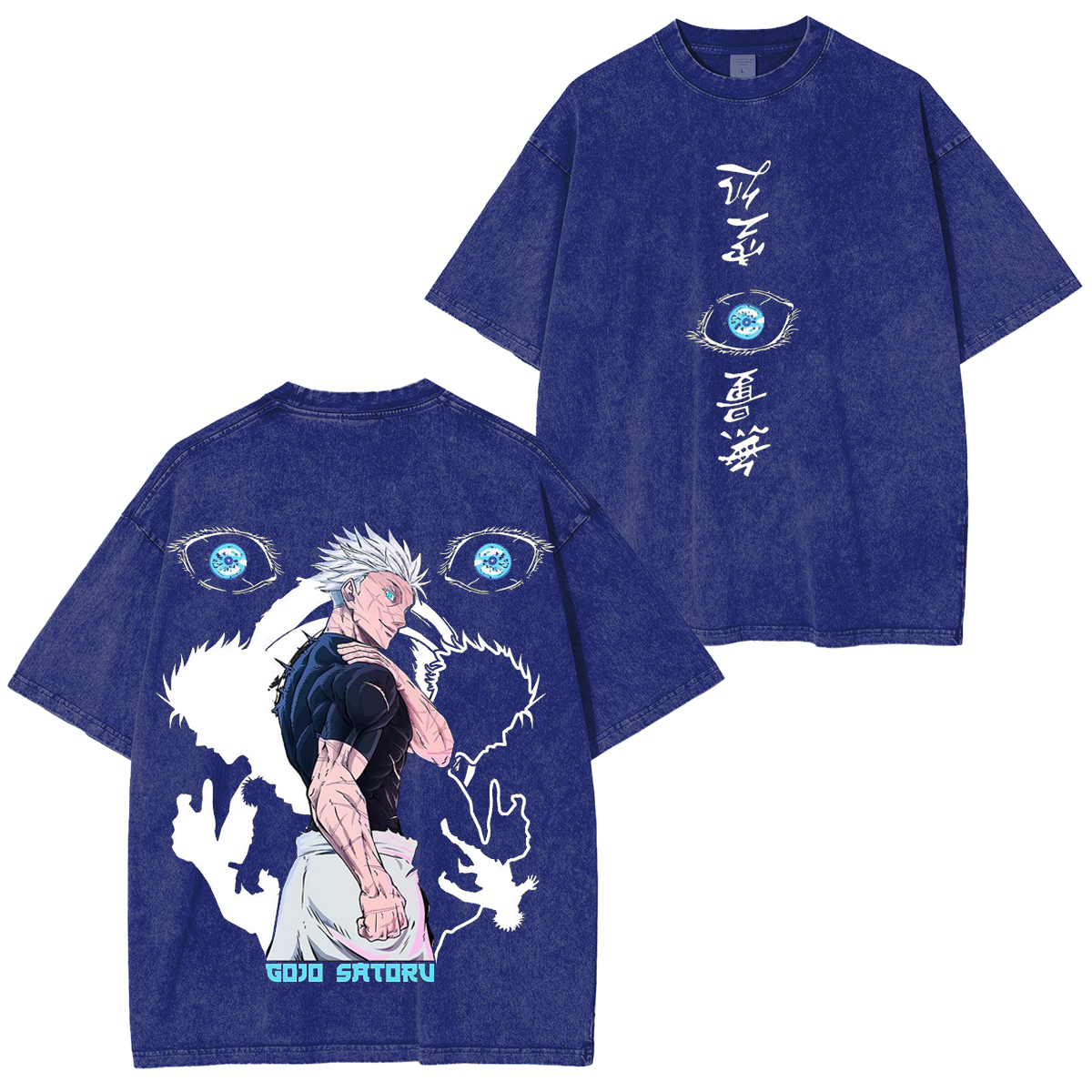 Gojo Six Eyes Limitless Vintage ,Jujutsu Kaisen Anime Unisex Washed T-Shirt