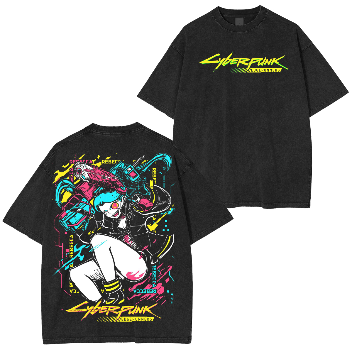 Rebecca Cyberpunk 2077 ,Cyberpunk Edgerunners Anime Unisex Washed T-Shirt
