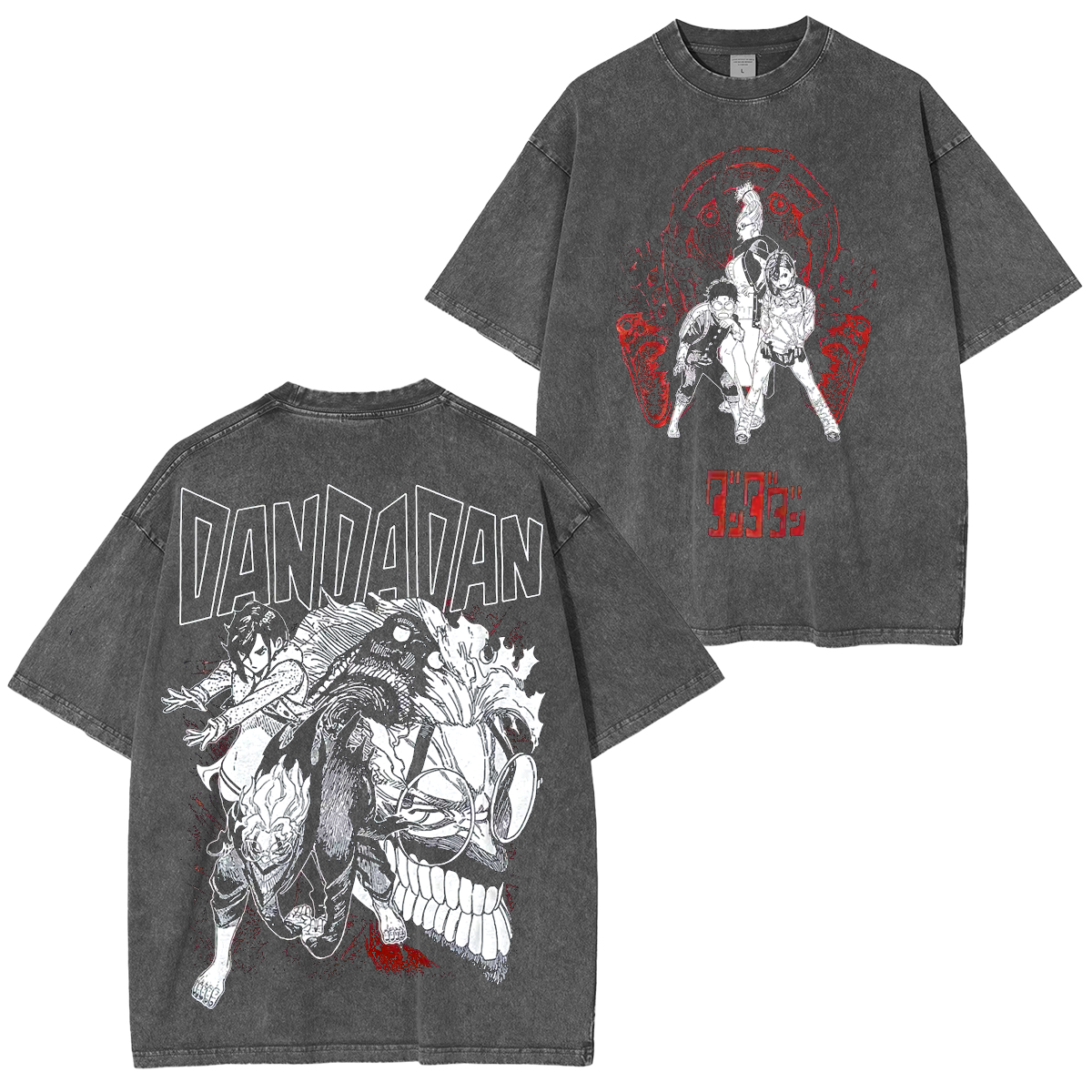 Retro Dandadan Anime Unisex Washed T-Shirt