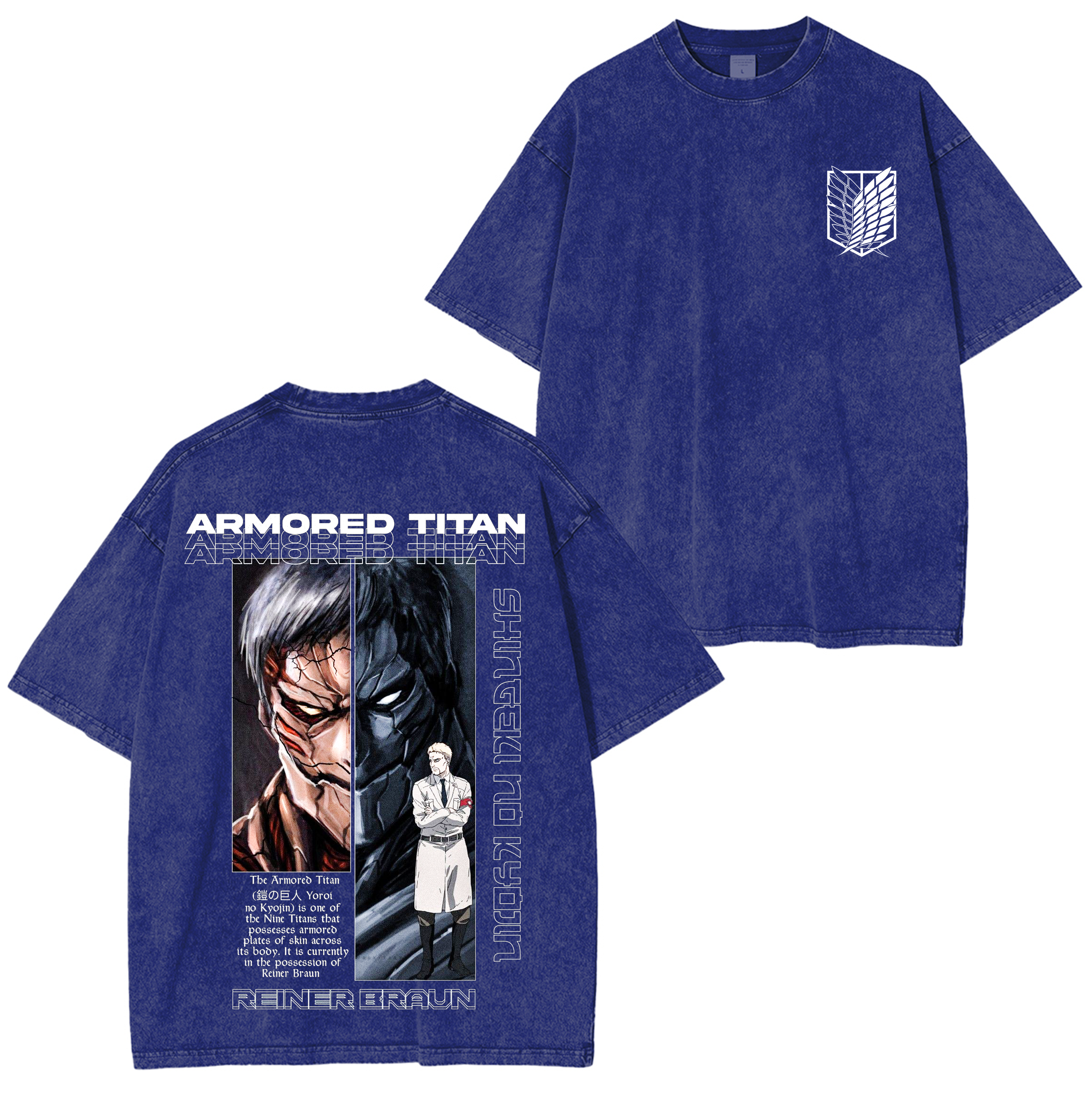 Attack on Titan Oversized Anime Washed T-shirt/Crewneck/Hoodie