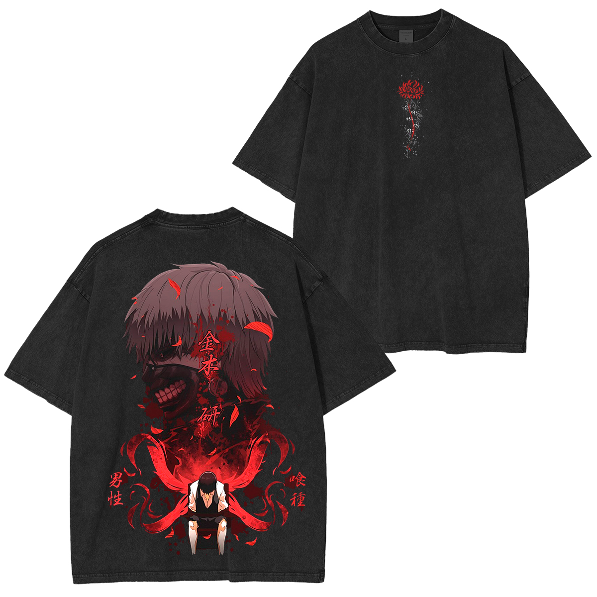 Ken Kaneki,Tokyo Ghoul  Anime Unisex Washed T-Shirt