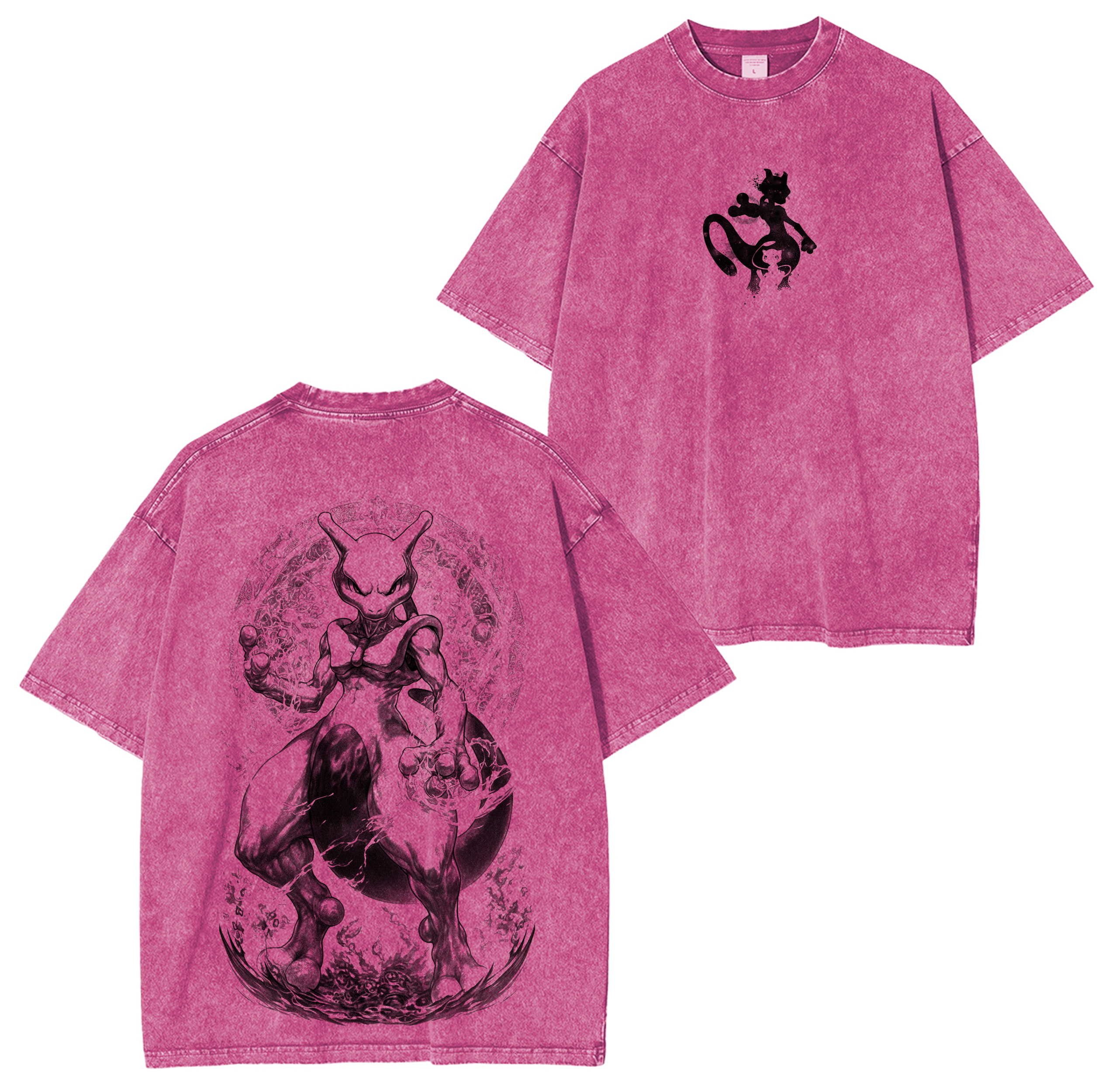 Mewtwo Psychic X PKM Legend Vintage Washed T-shirt/Crewneck/Hoodie