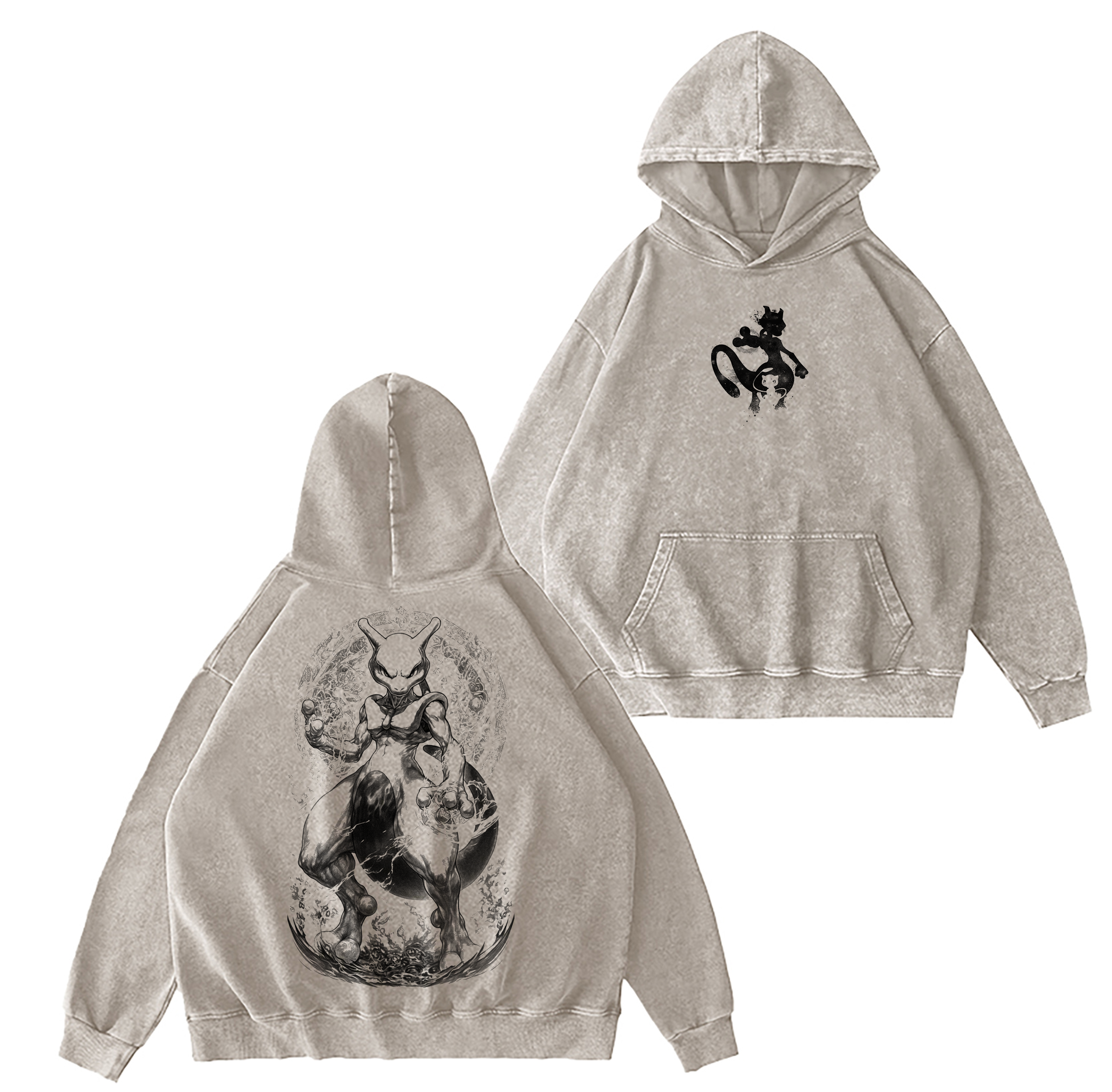 Mewtwo Psychic X PKM Legend Vintage Washed T-shirt/Crewneck/Hoodie