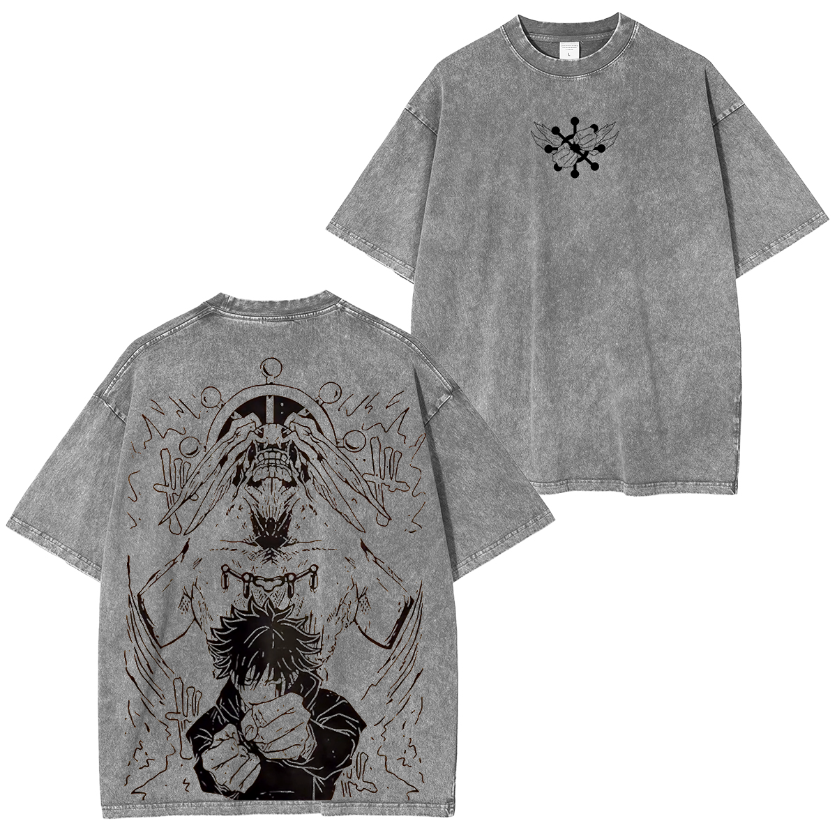 Megumi  Mahoraga,Jujutsu Kaisen Anime Washed Unisex T-Shirt