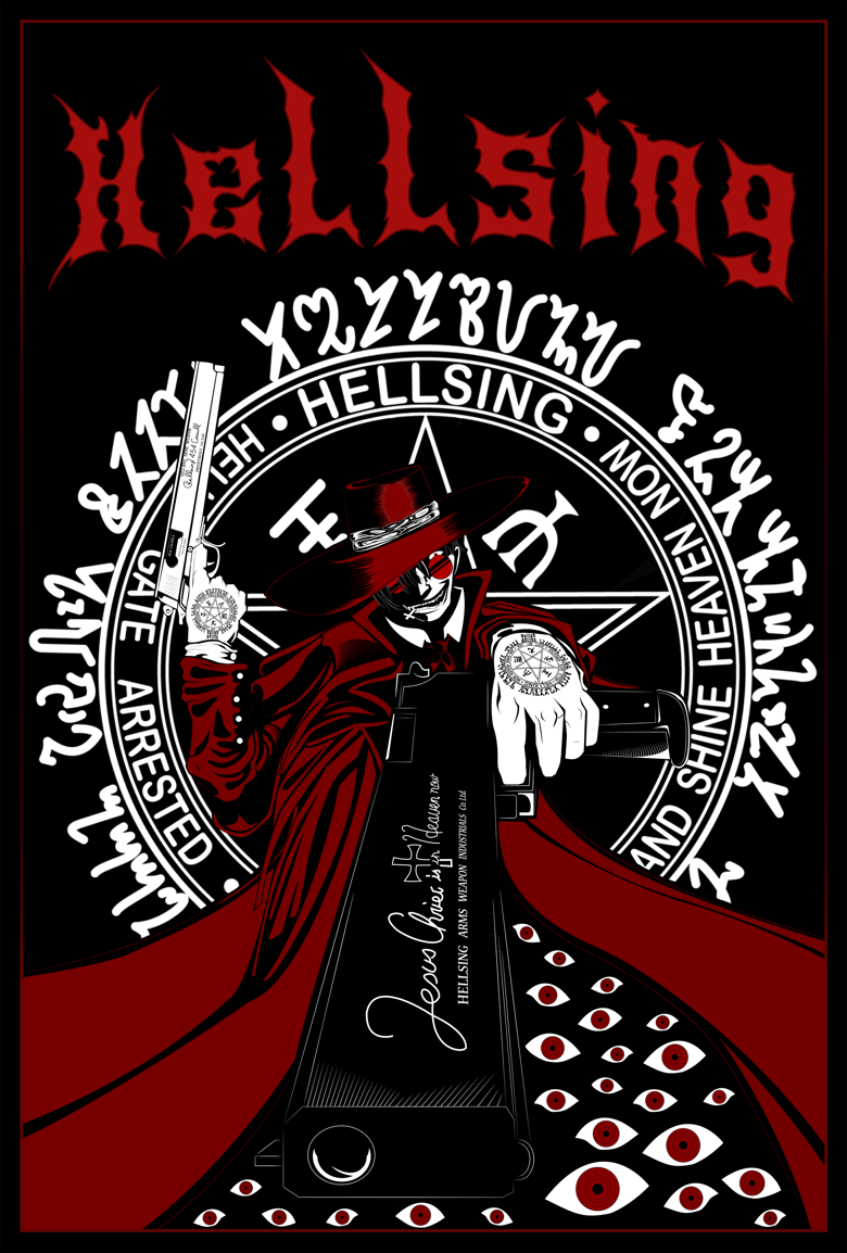 Hellsing Anime Unisex Washed T-Shirt
