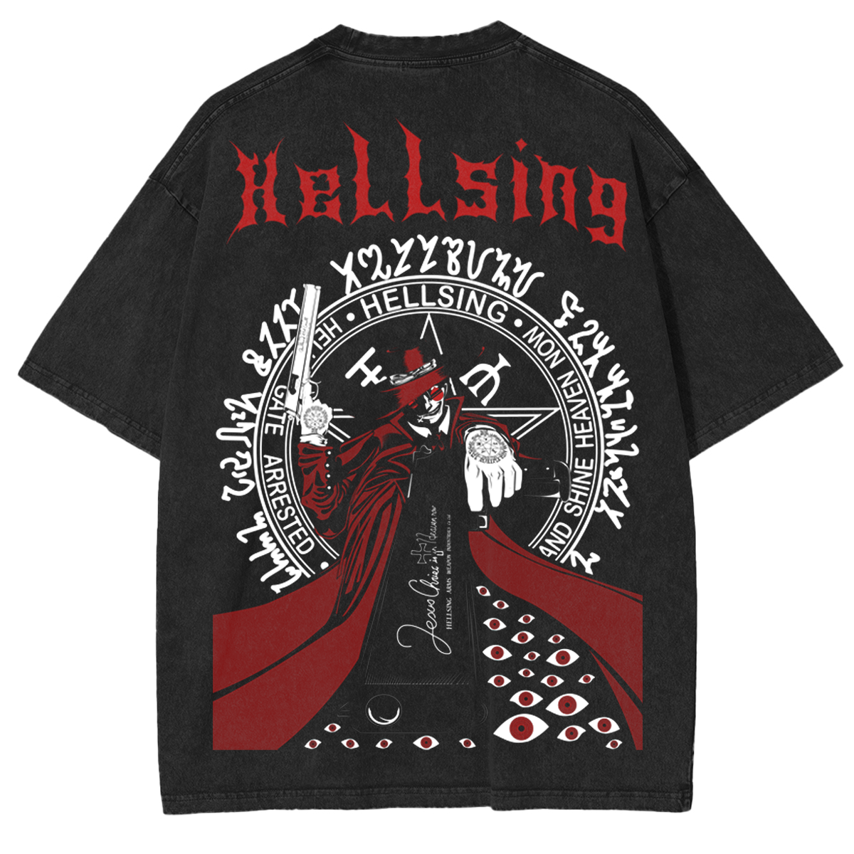 Hellsing Anime Unisex Washed T-Shirt