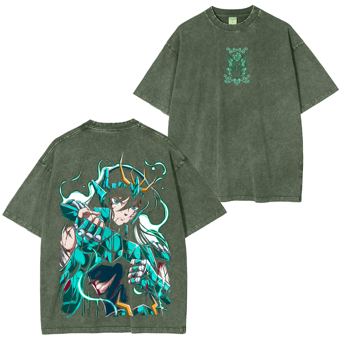 Shiryu Dragon, Saint Seiya Anime Washed T-shirt/Crewneck/Hoodie
