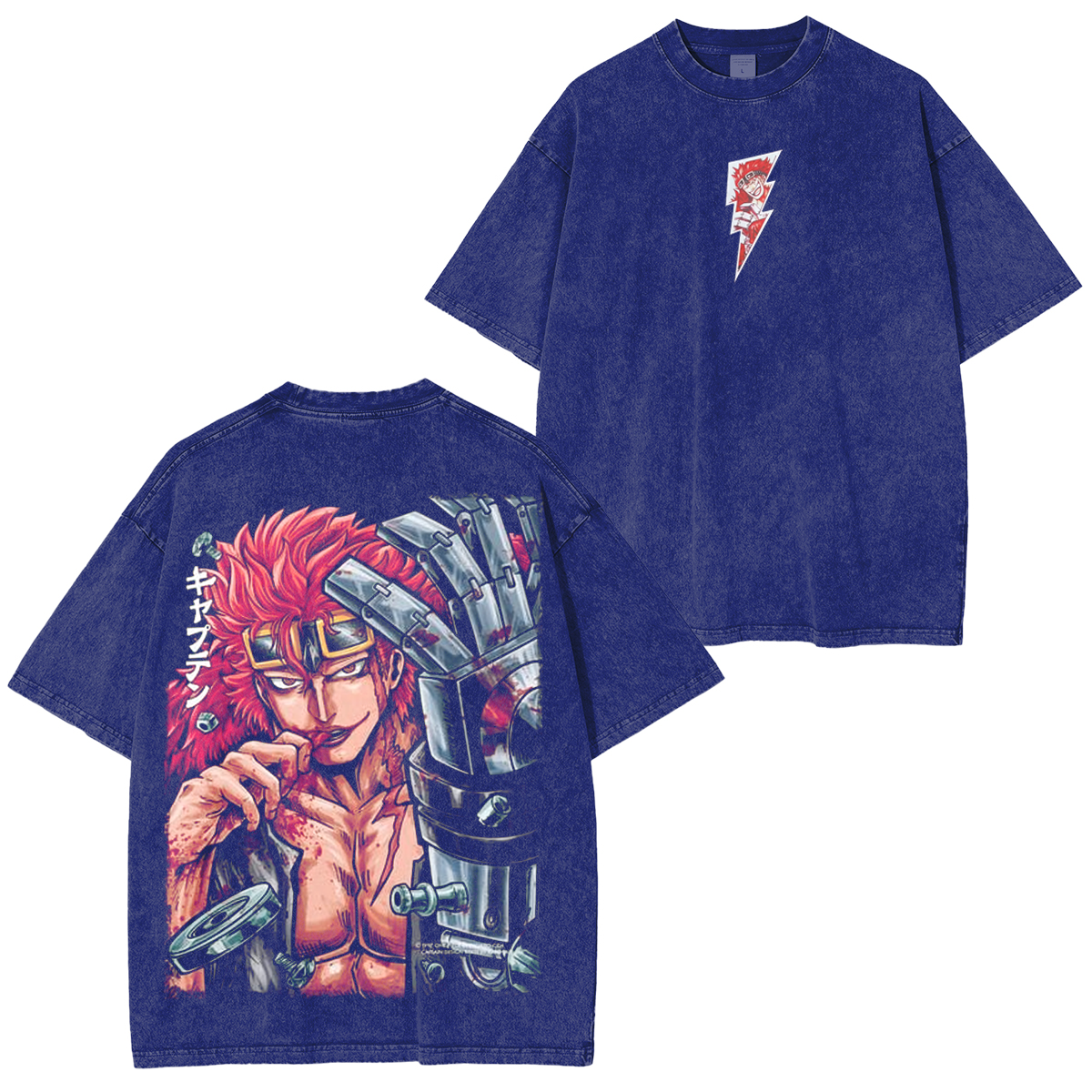 Katchmenaw Eustaass Kid One Piece Anime Washed T-shirt/Crewneck/Hoodie
