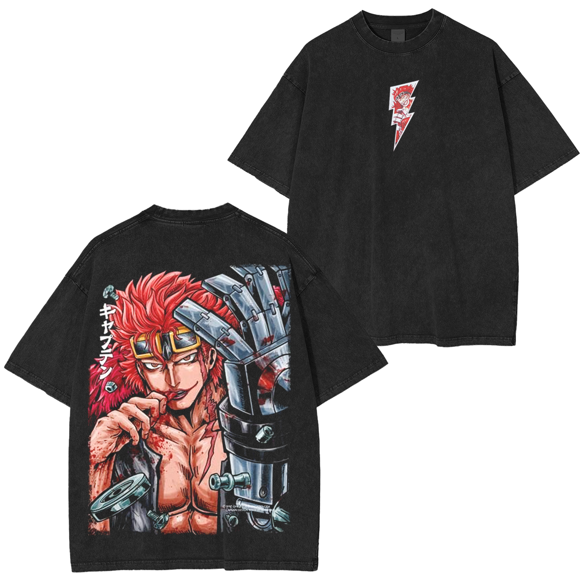 Katchmenaw Eustaass Kid One Piece Anime Washed T-shirt/Crewneck/Hoodie