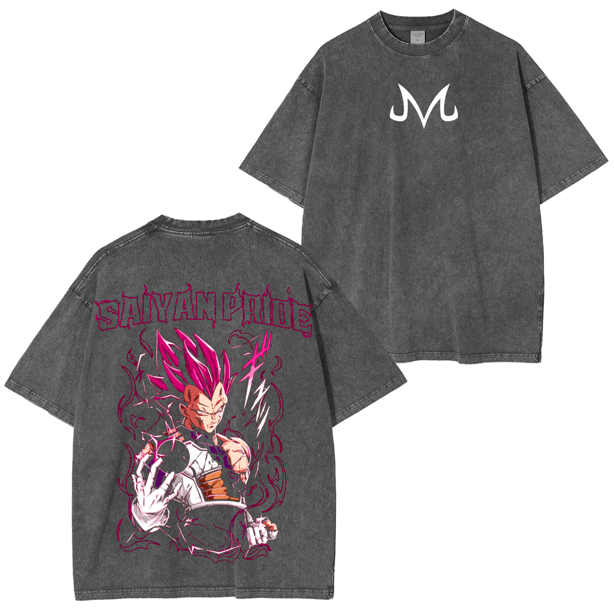 Majin Vegeta ,Dragon Ball  Anime Washed T-shirt/Crewneck/Hoodie