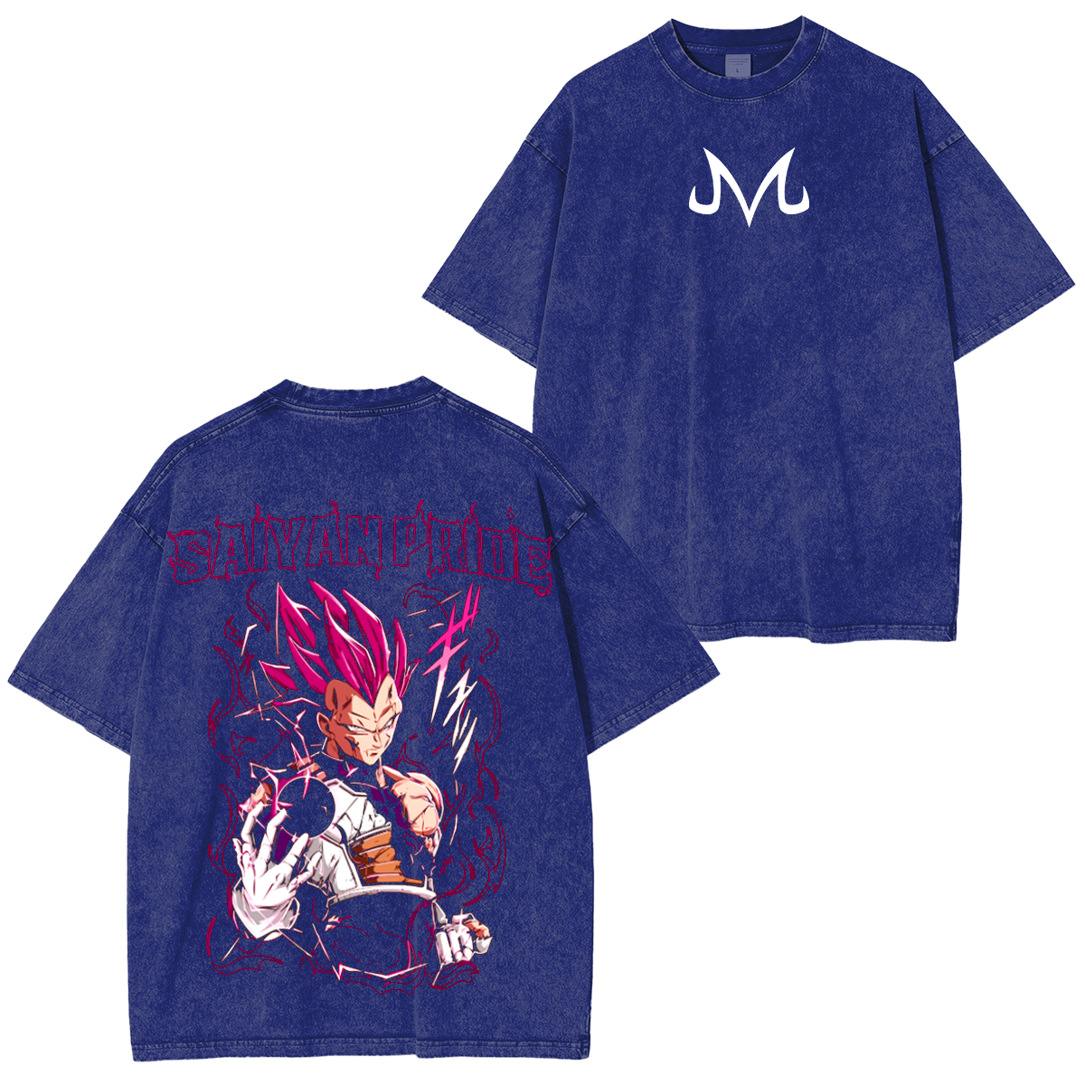 Majin Vegeta ,Dragon Ball  Anime Washed T-shirt/Crewneck/Hoodie
