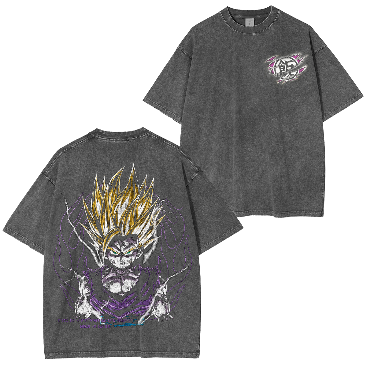 Gohan ,Dragon Ball  Anime Washed T-shirt/Crewneck/Hoodie