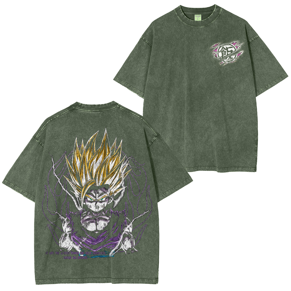 Gohan ,Dragon Ball  Anime Washed T-shirt/Crewneck/Hoodie